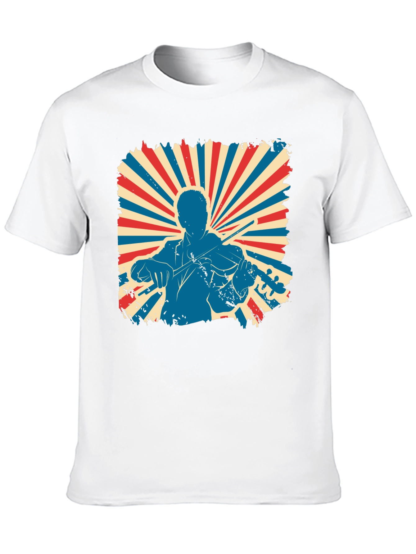 Black Vintage Violinist T-Shirt view 10