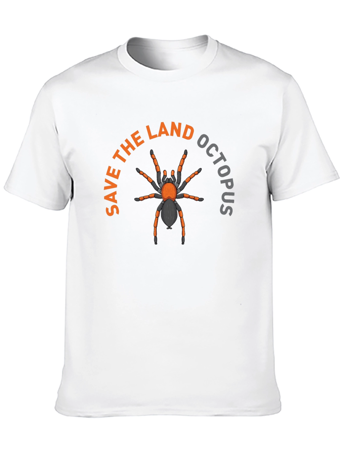 Black Save the Land Octopus T-Shirt - Funny Spider Tee view 10