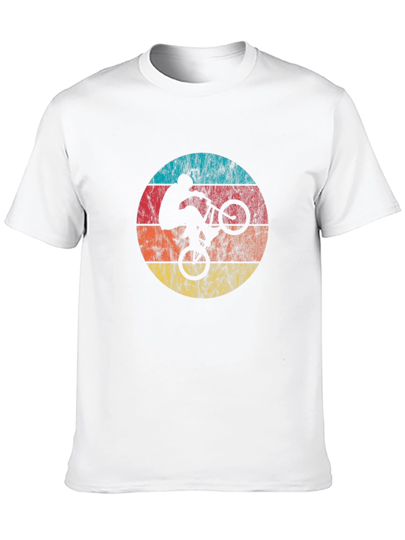 Black Retro Style Mountain Bike T-Shirt view 10
