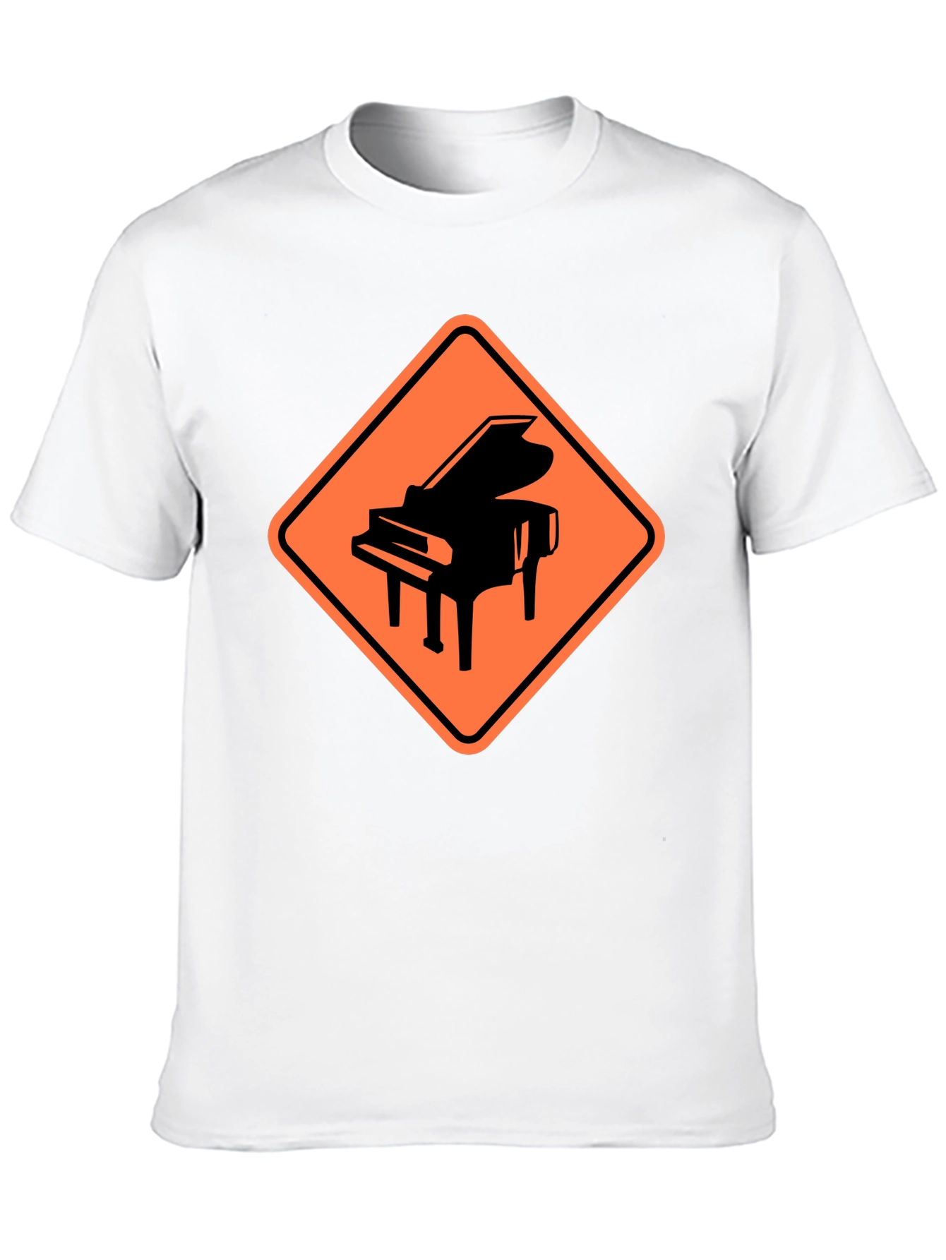 Black Piano Crossing Graphic Tee - Musician's Humor view 10