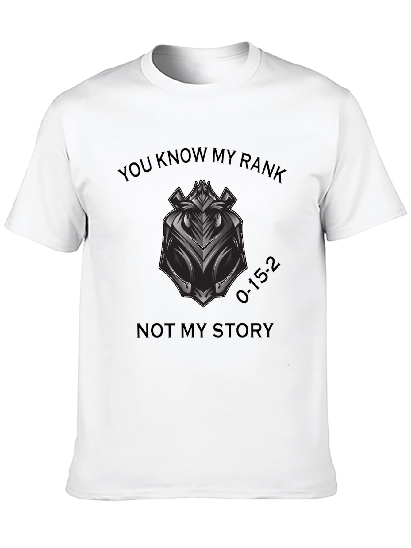 Black You Know My Rank T-Shirt - Motivational Graphic Tee view 10