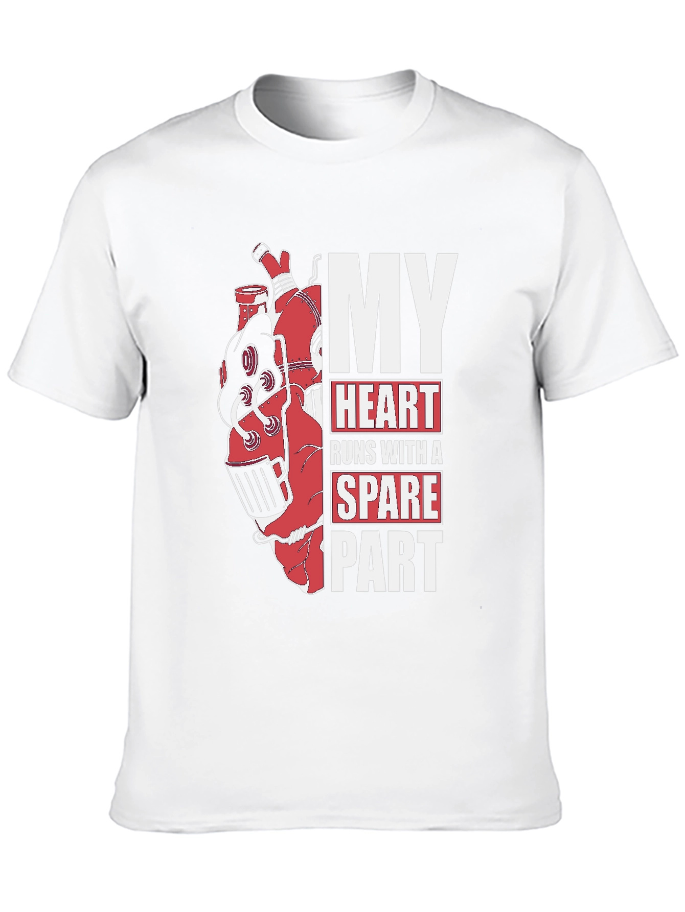 Black My Heart Runs With A Spare Part Graphic T-Shirt view 10