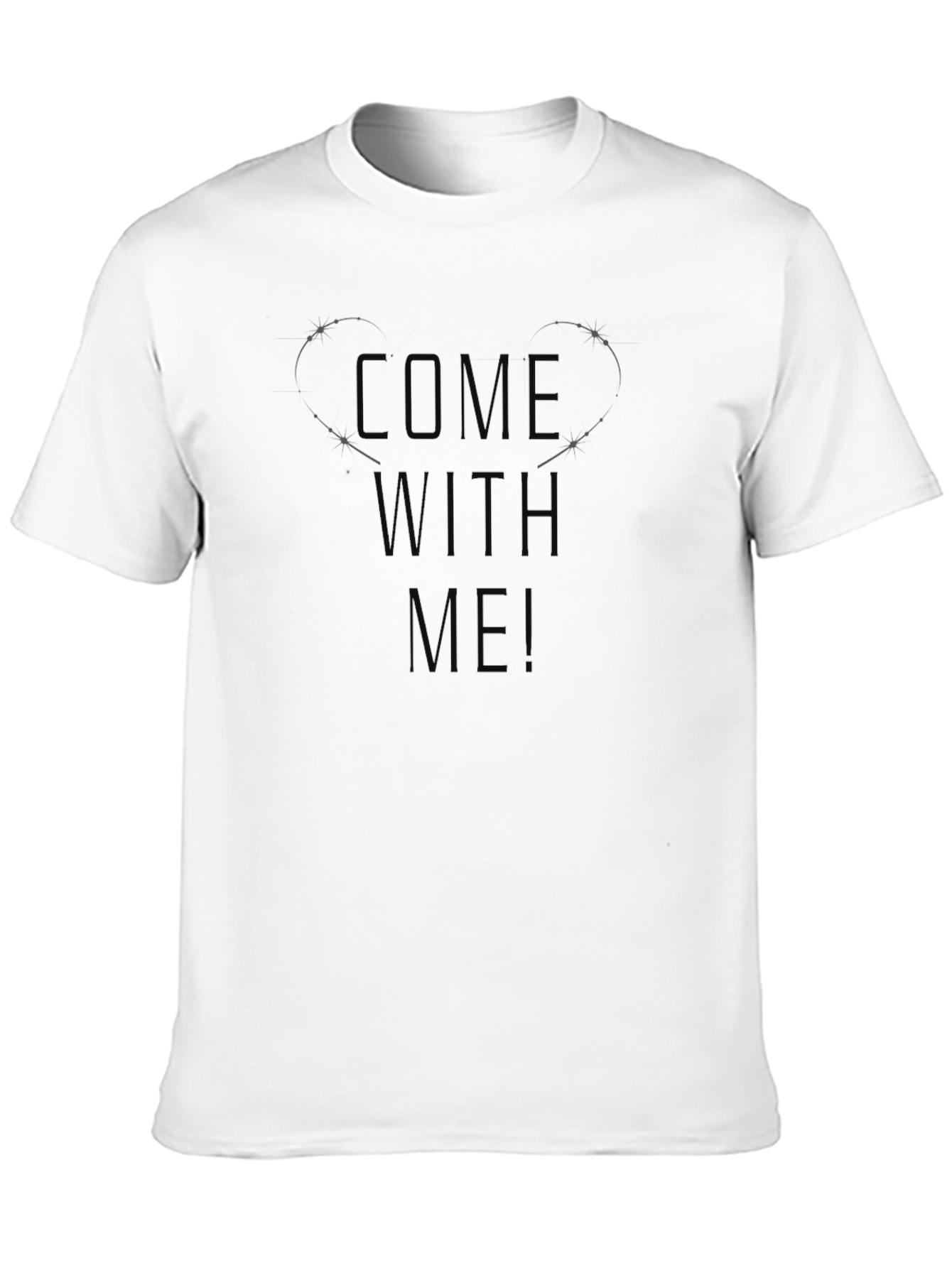 Black Come With Me Graphic Tee - Black Cotton T-Shirt view 10