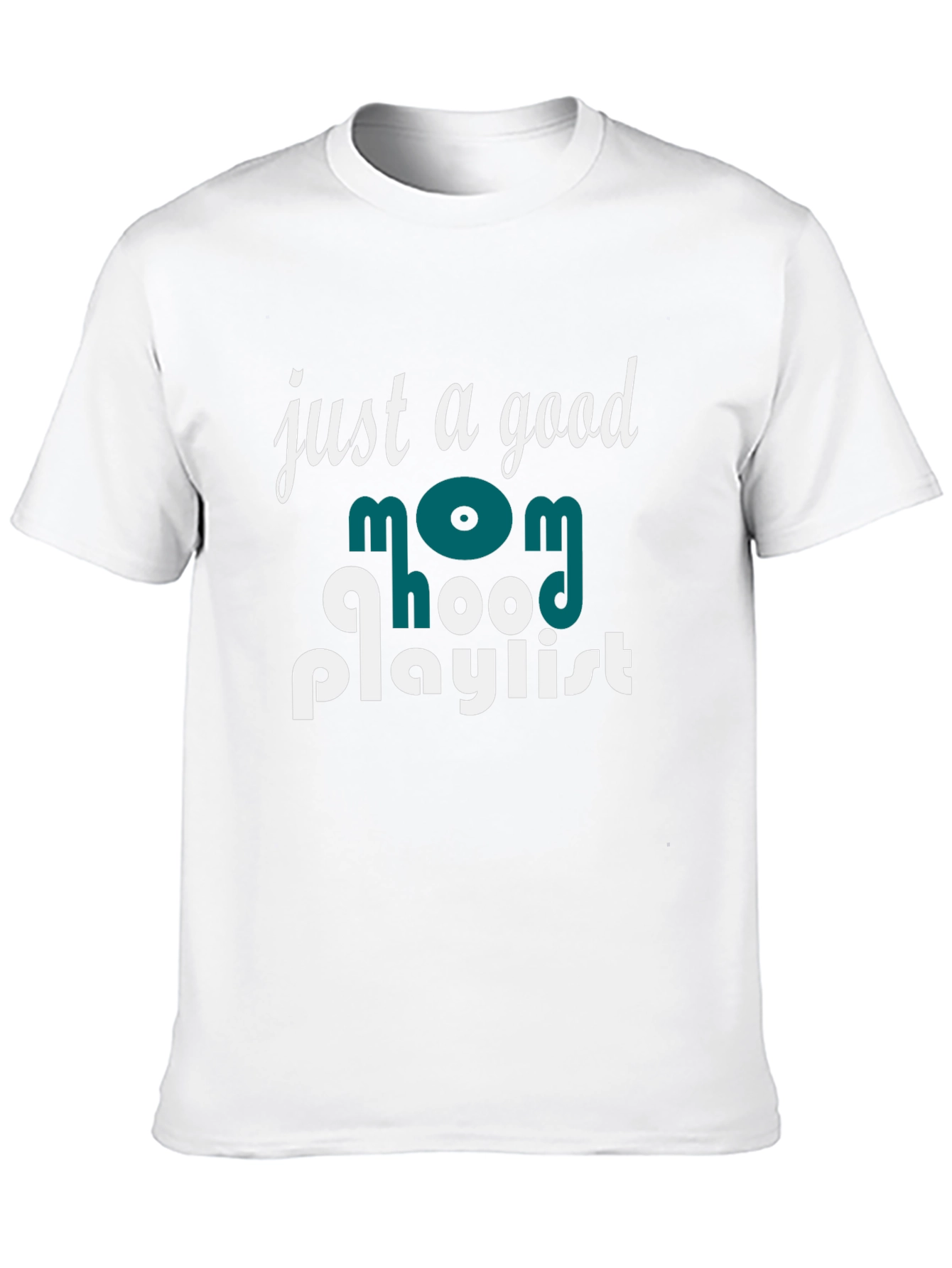 Black Good Mom Hood Playlist Graphic T-Shirt view 10