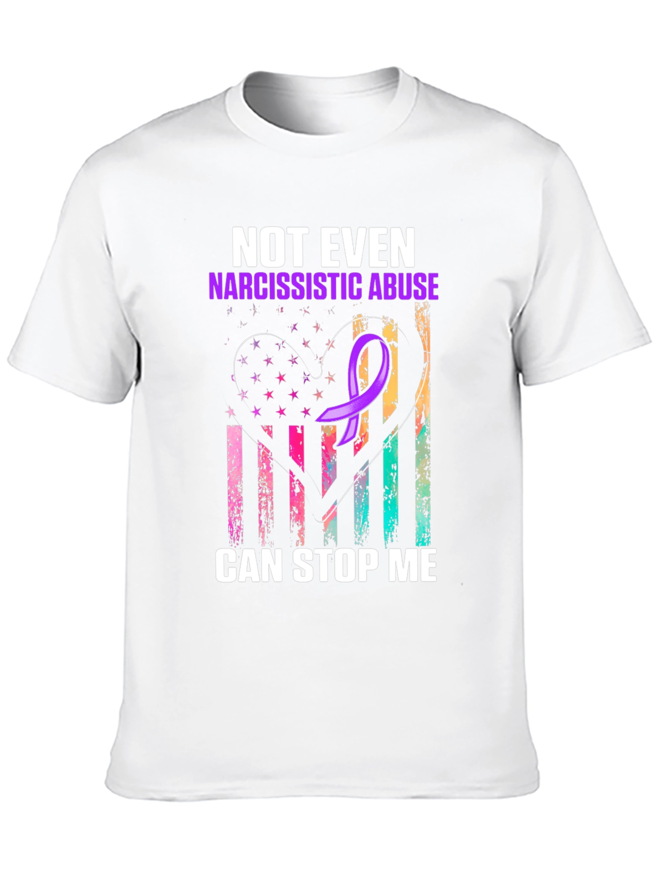 Black Narcissistic Abuse Awareness T-Shirt: "Can't Stop Me" view 10