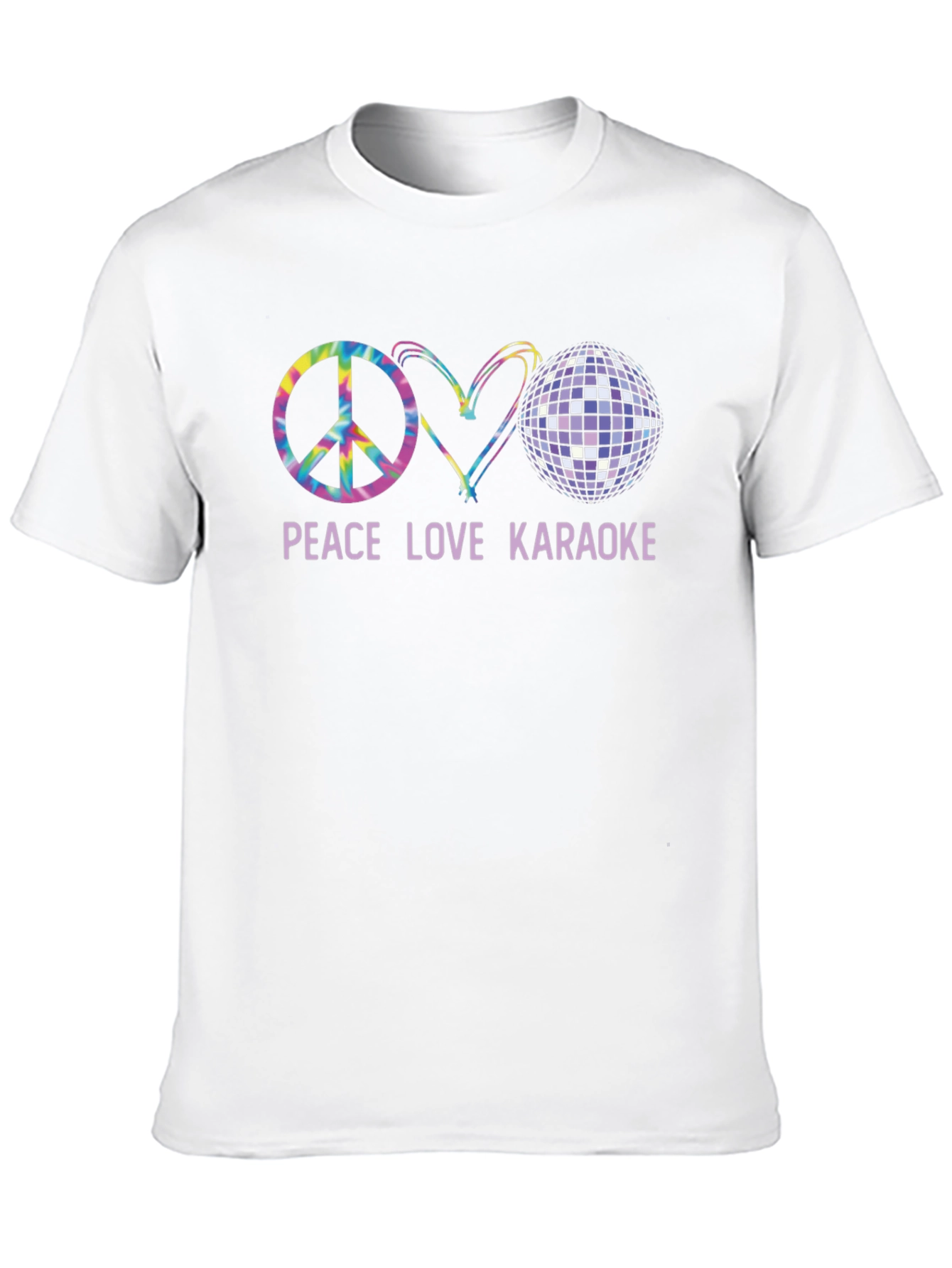 Black Peace Love Karaoke T-Shirt view 10