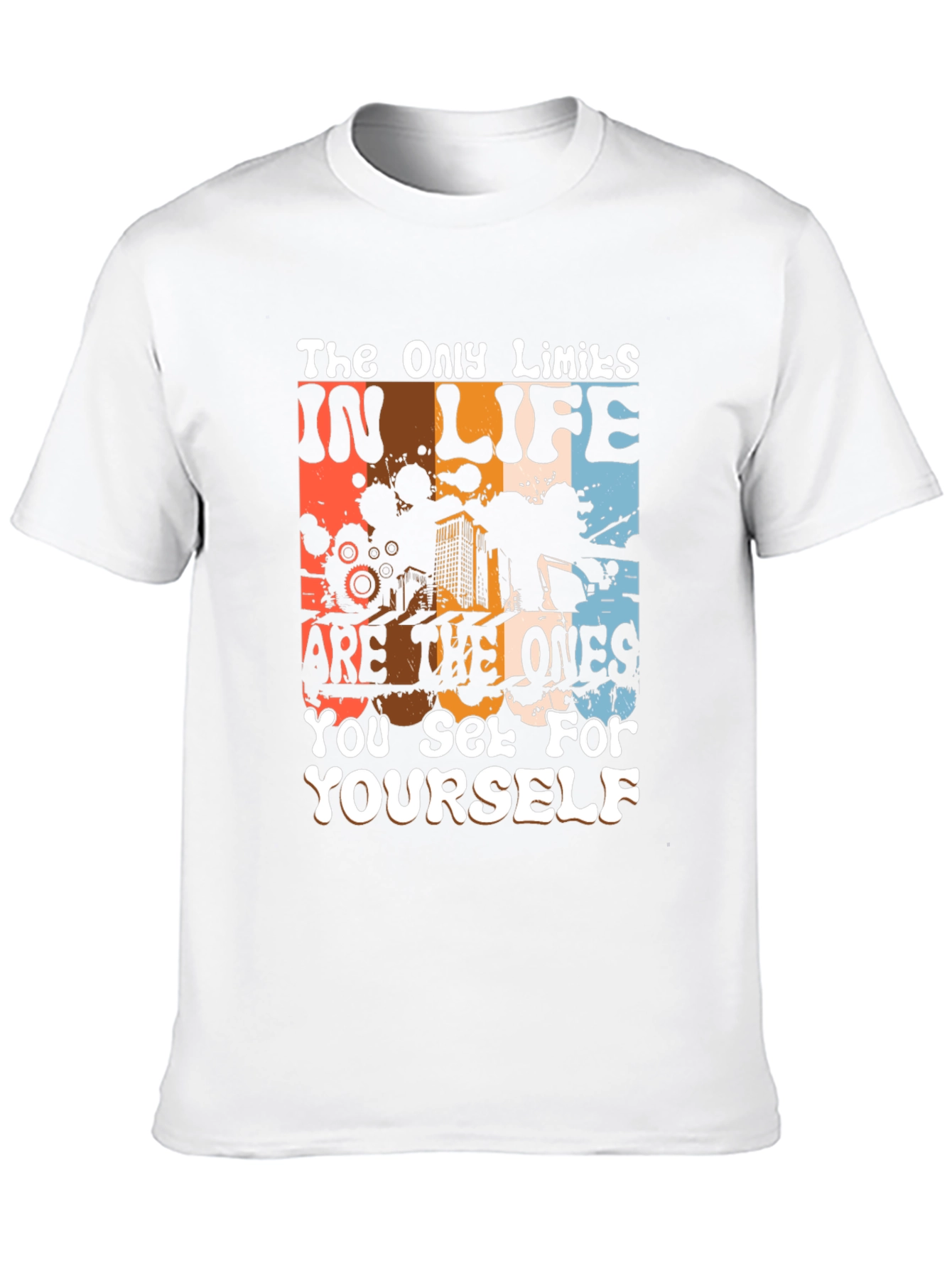 Black Inspirational Graphic Tee: The Only Limits T-Shirt view 10