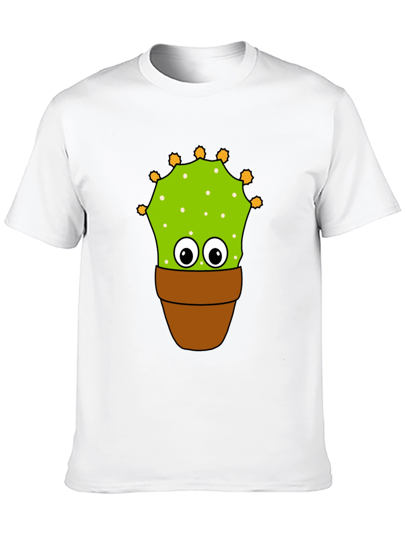 Black Funny Cactus Potted Plant Graphic Tee - Black view 10