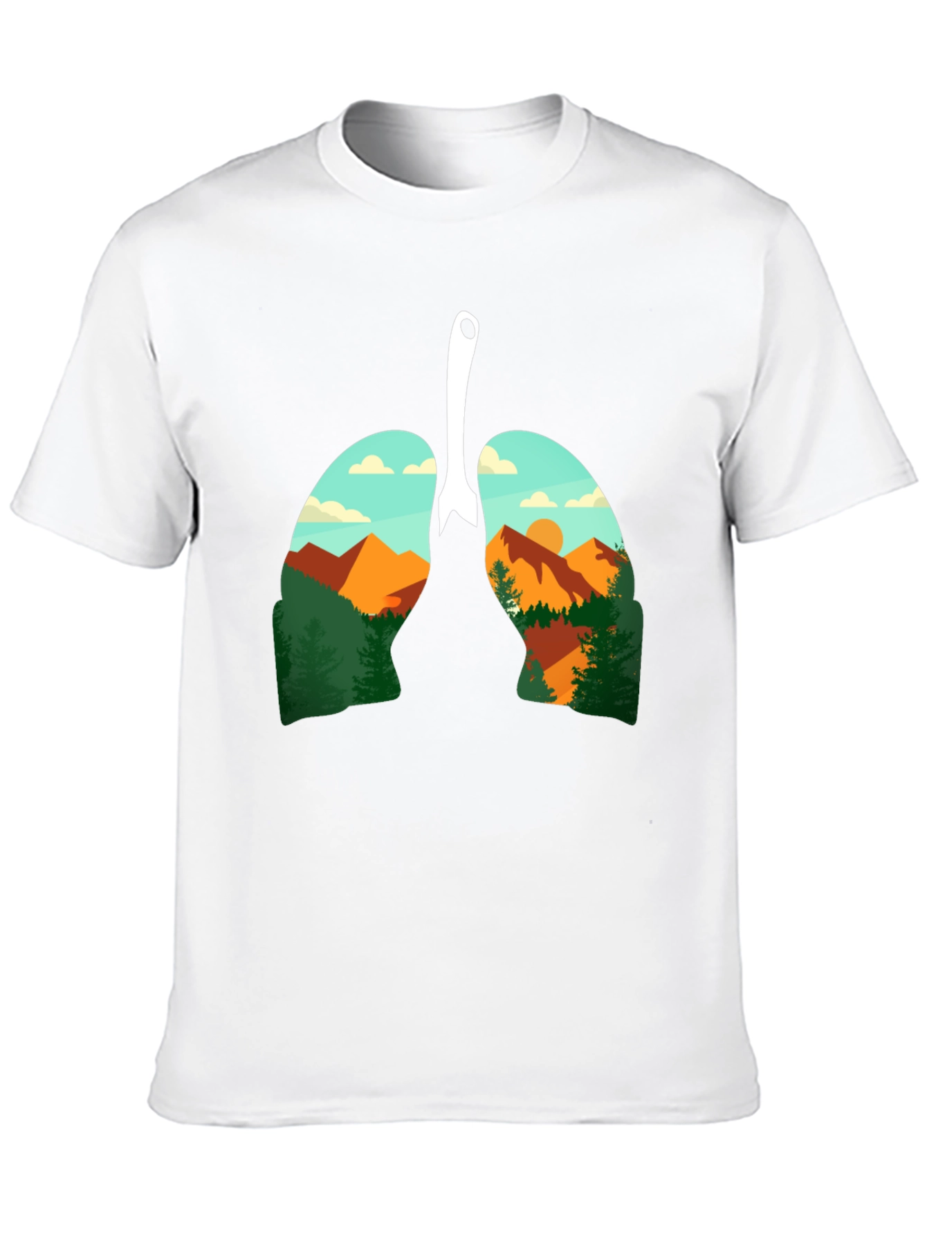 Black Lungs Nature Graphic Tee - Black view 10