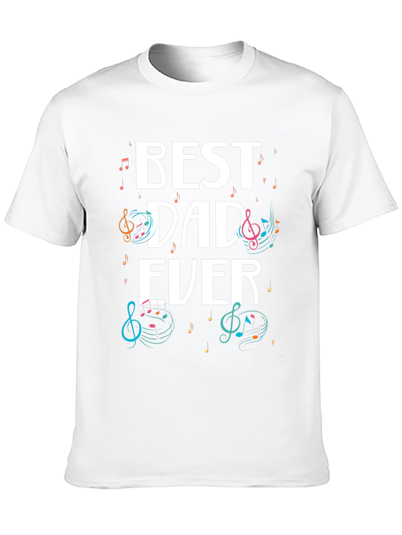 Black Best Dad Ever Music T-Shirt view 10