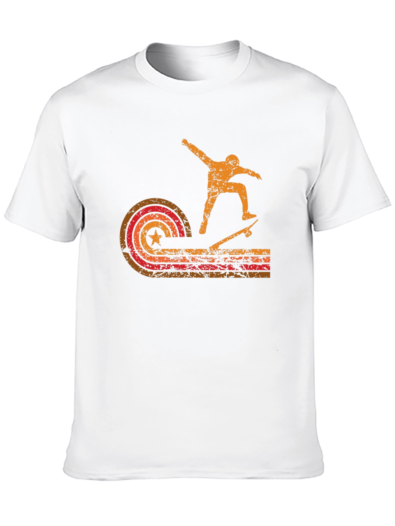 Black Retro Skateboarder Graphic Tee - Black view 10