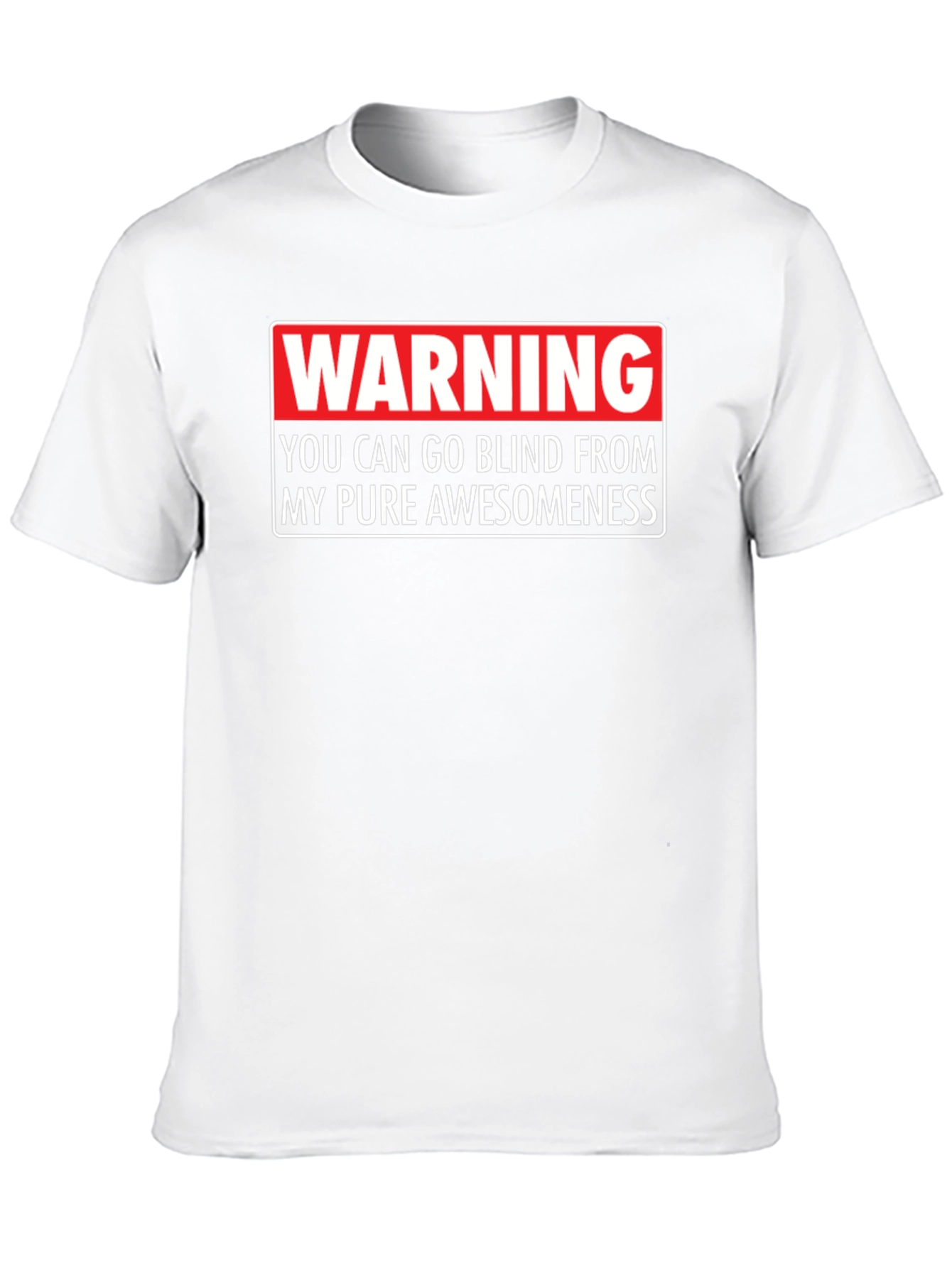 Black Warning: Pure Awesomeness Graphic Tee view 10
