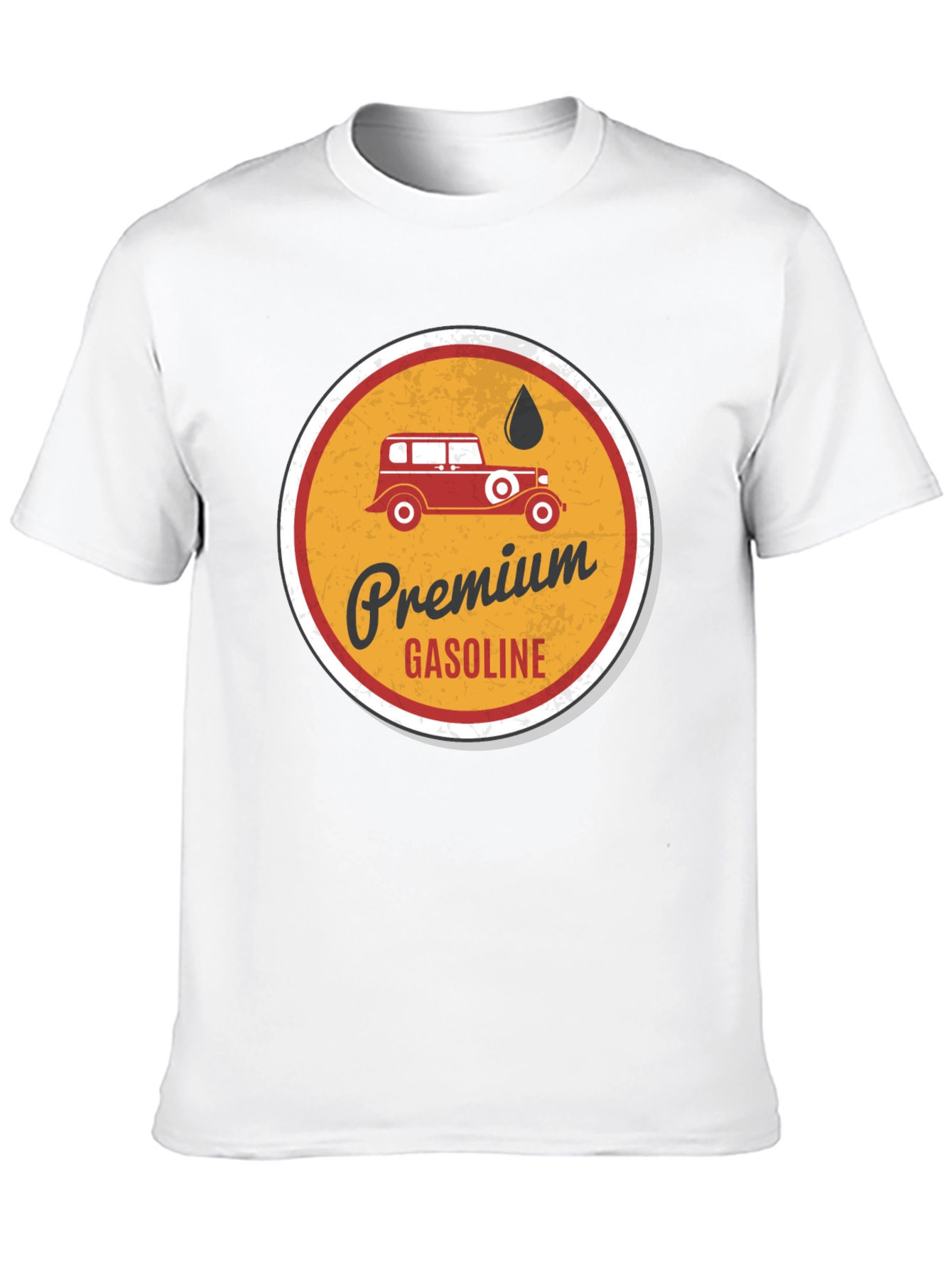 Black Premium Gasoline Vintage Car T-Shirt view 10