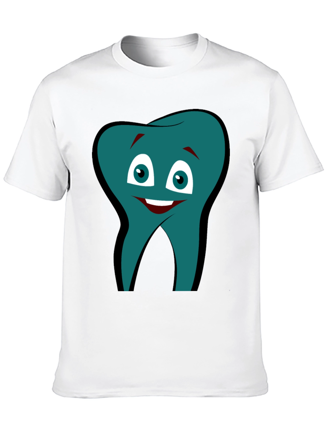 Black Funny Tooth Graphic Tee - Black Cotton Comfort view 10