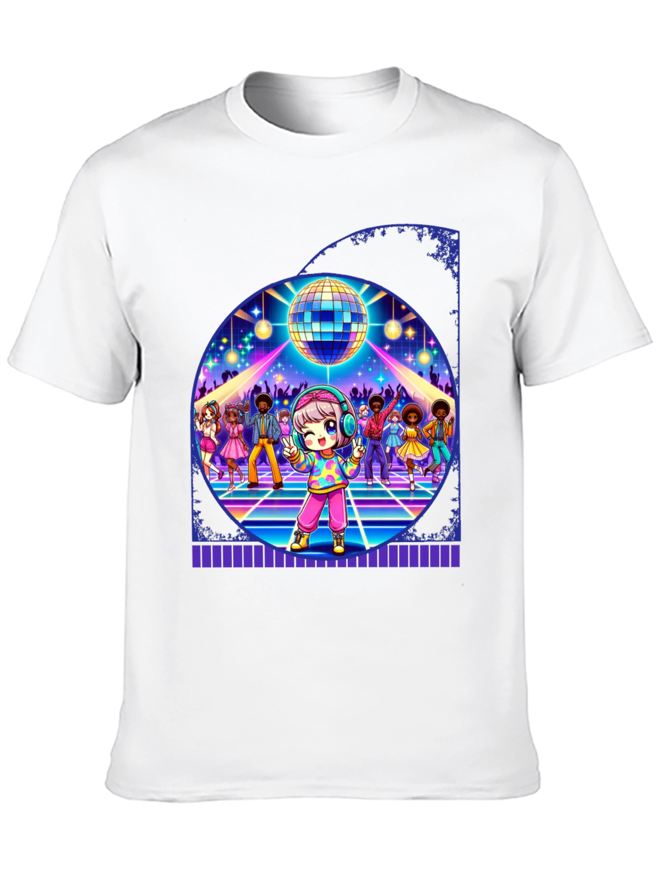 Black Retro Disco Dance T-Shirt view 10