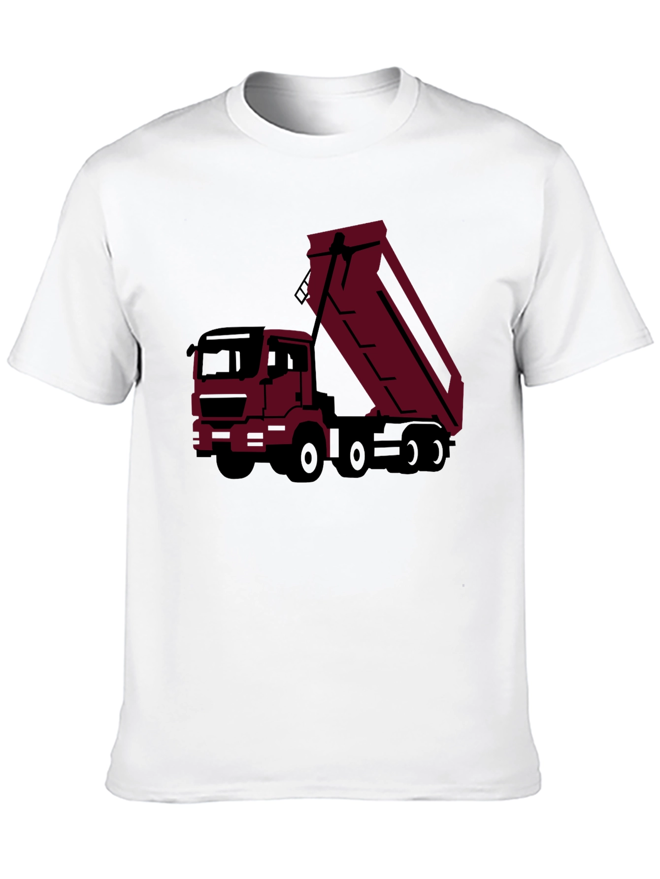 Black Black Dump Truck Graphic Tee - Modern Trucker Style view 10