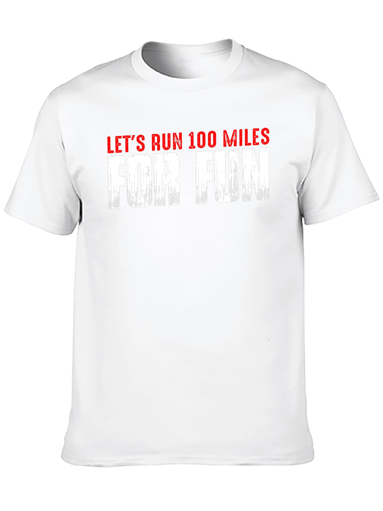 Black Let's Run 100 Miles For Fun Black T-Shirt view 10