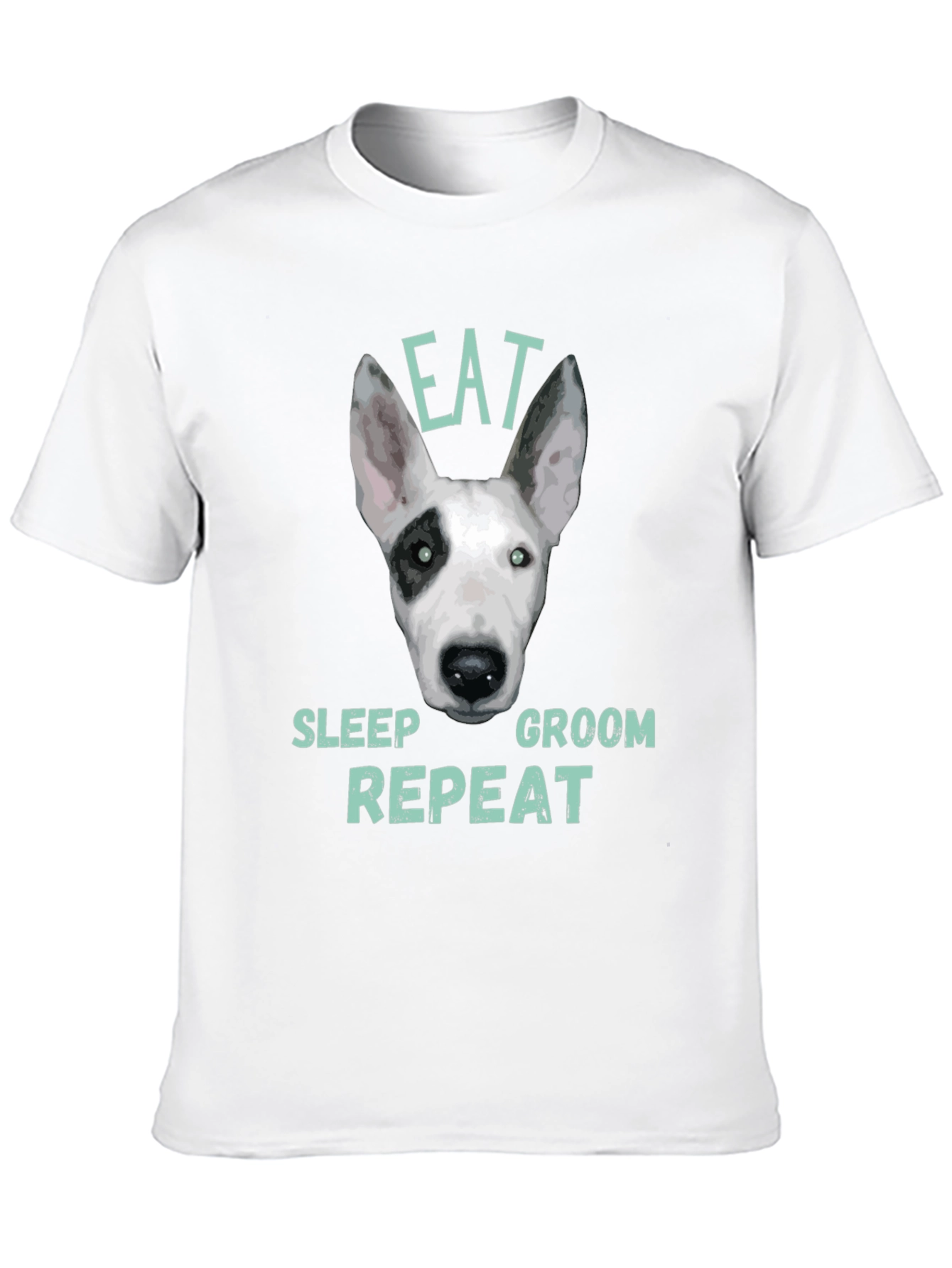Black Eat Sleep Groom Repeat Dog T-Shirt view 10