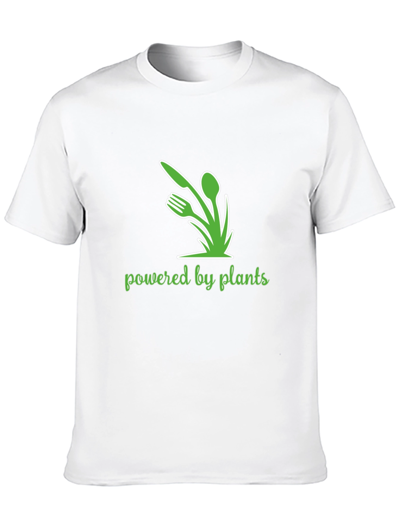 Black Powered By Plants Graphic Tee - Vegan Lifestyle Shirt view 10