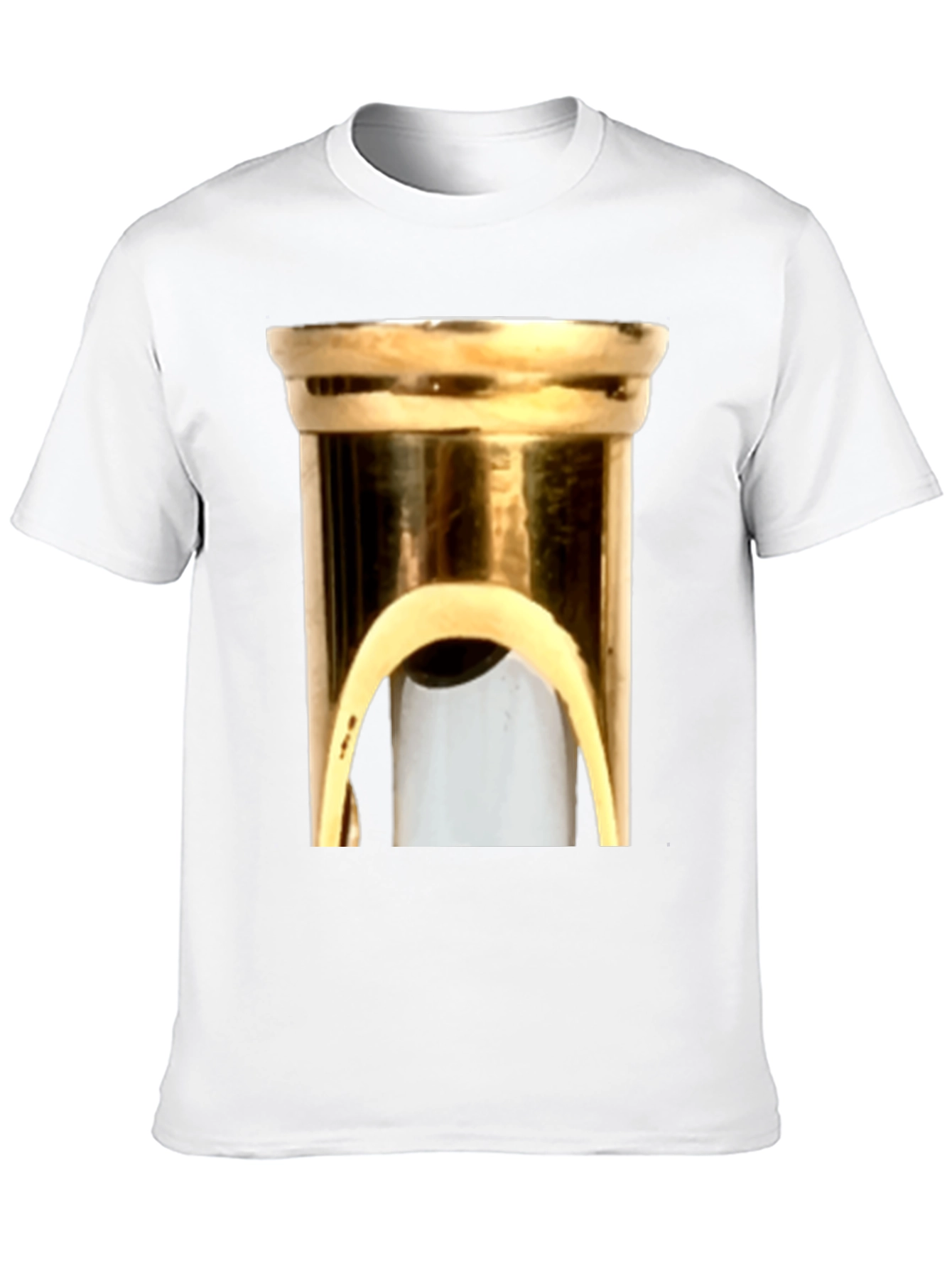 Black Abstract Brass Instrument Graphic Tee - Soft Cotton Blend view 10