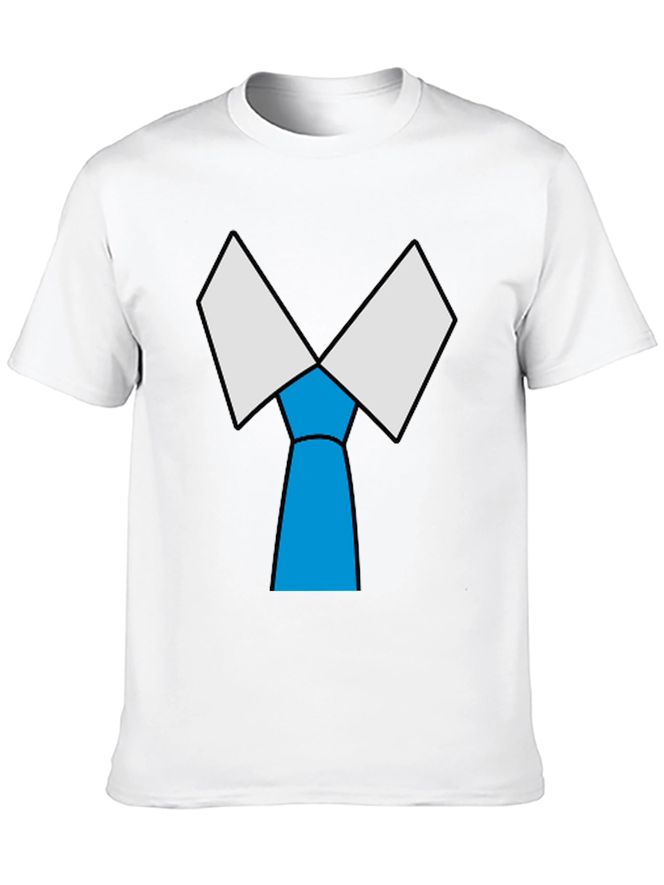 Black Novelty Tie T-Shirt - Funny Graphic Tee view 10