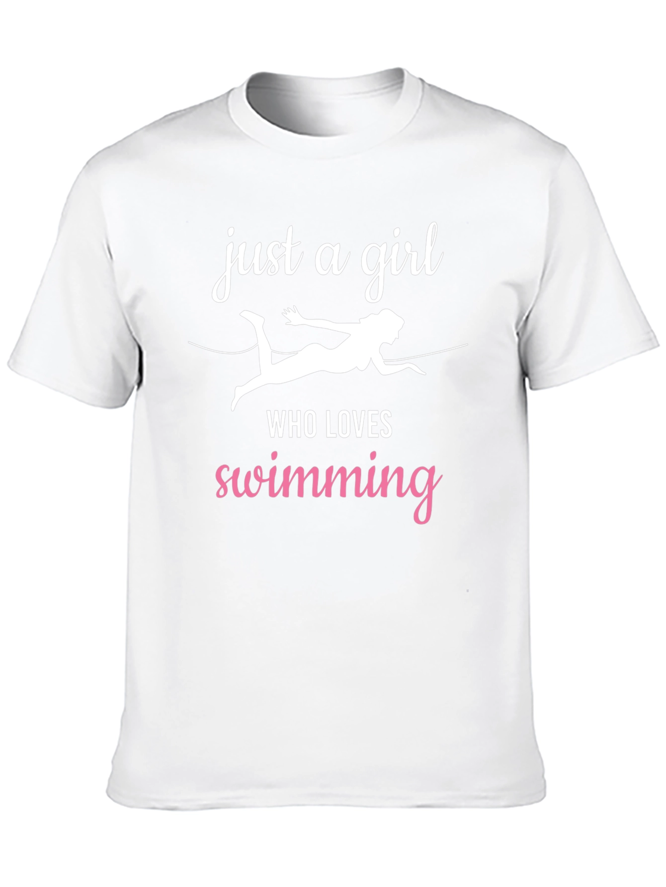 Black Just a Girl Who Loves Swimming T-Shirt view 10