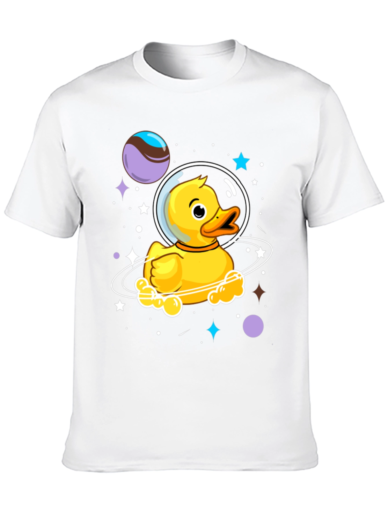 Black Space Duckling T-Shirt - Men's Black Graphic Tee view 10