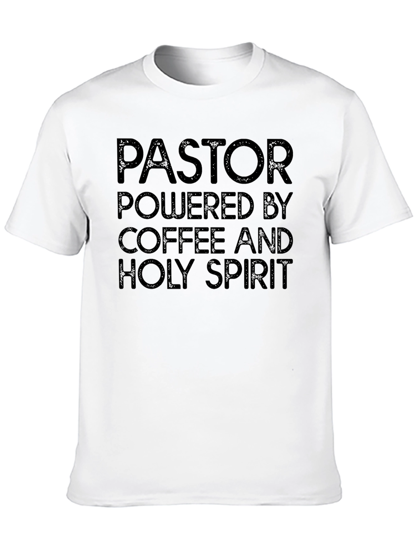 Black Pastor Powered By Coffee and Holy Spirit T-Shirt view 10