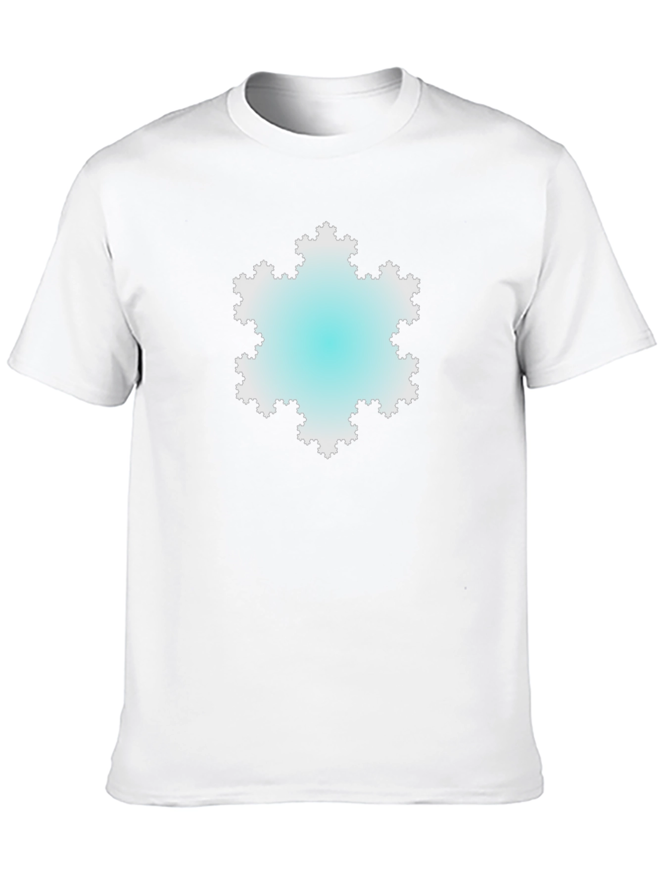 Black Fractal Snowflake Graphic Tee - Cool & Unique view 10