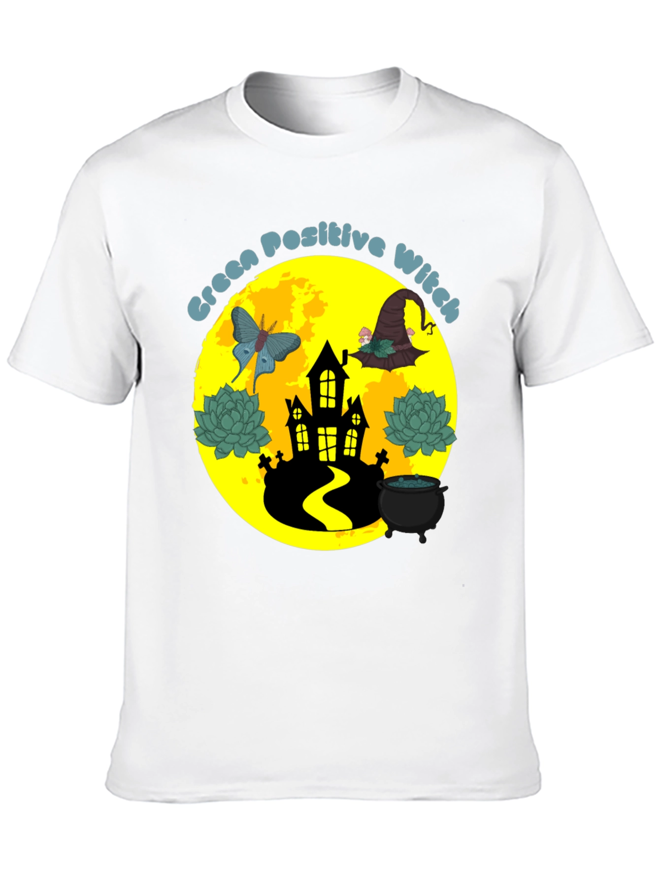 Black Green Positive Witch T-Shirt view 10
