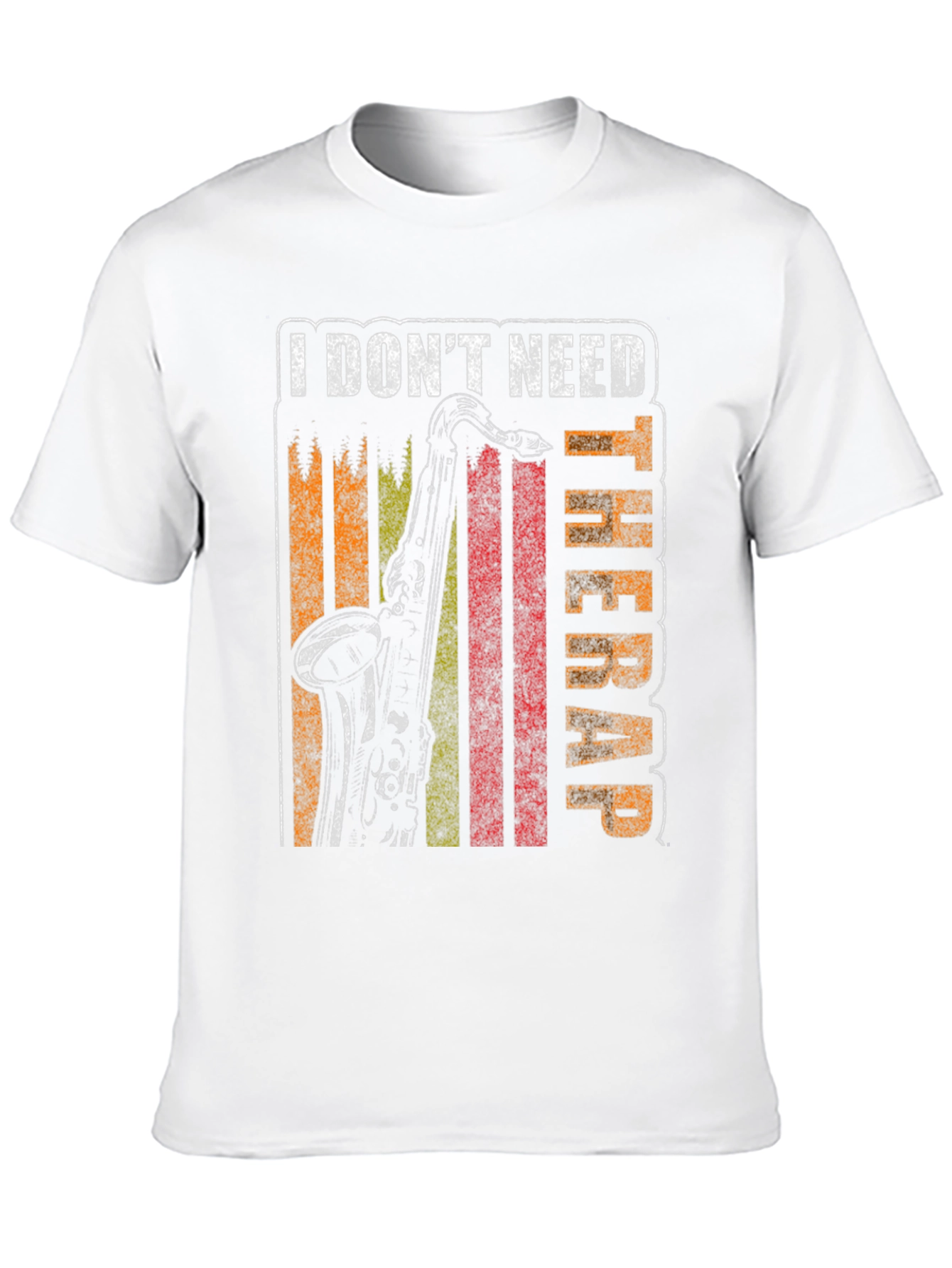 Black I Don't Need Therapy Saxophone T-Shirt view 10