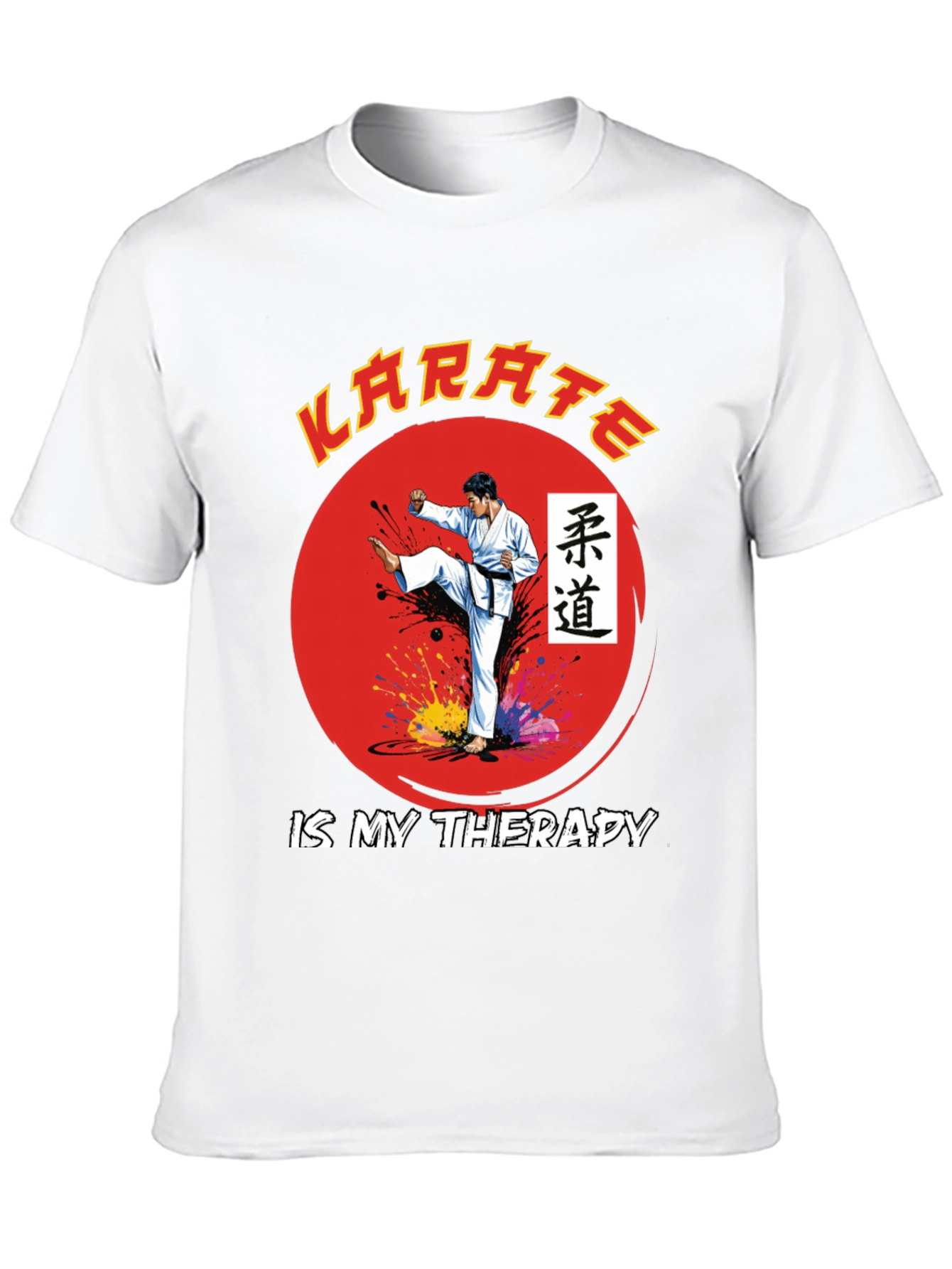 Black Karate is My Therapy Black T-Shirt view 10