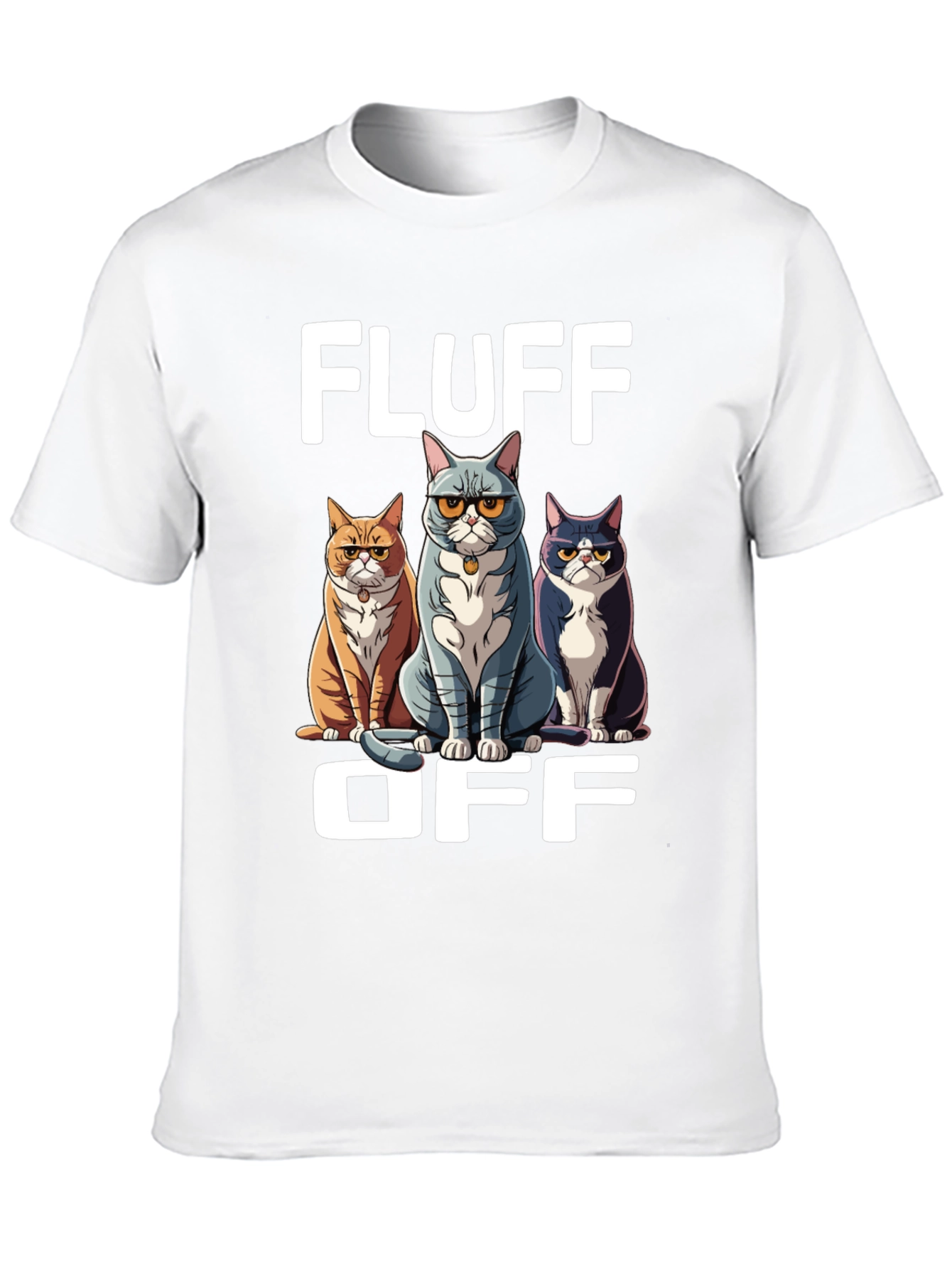 Black Fluff Off Cat Graphic T-Shirt view 10