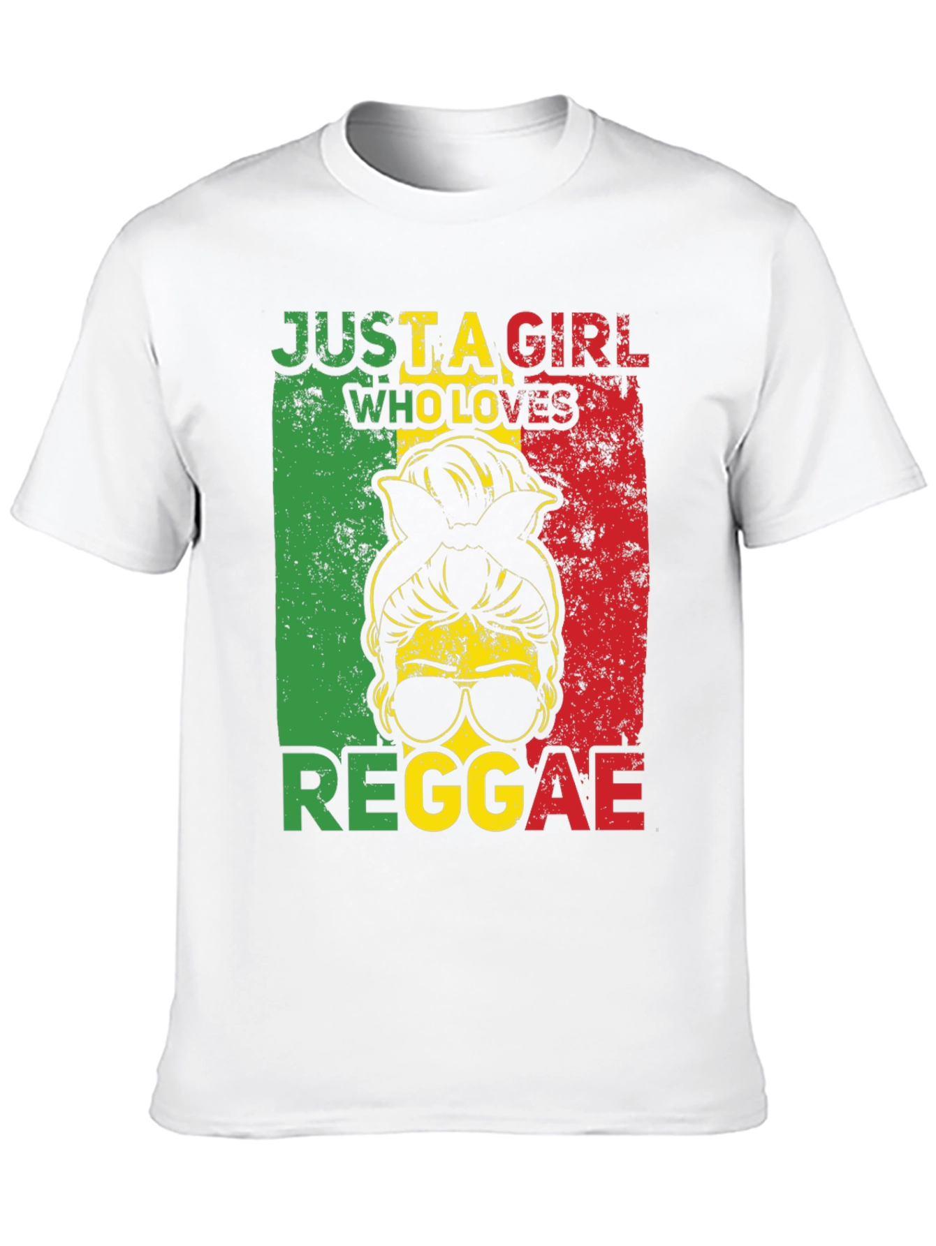Black Reggae Girl Graphic Tee - Rastafarian Style view 10