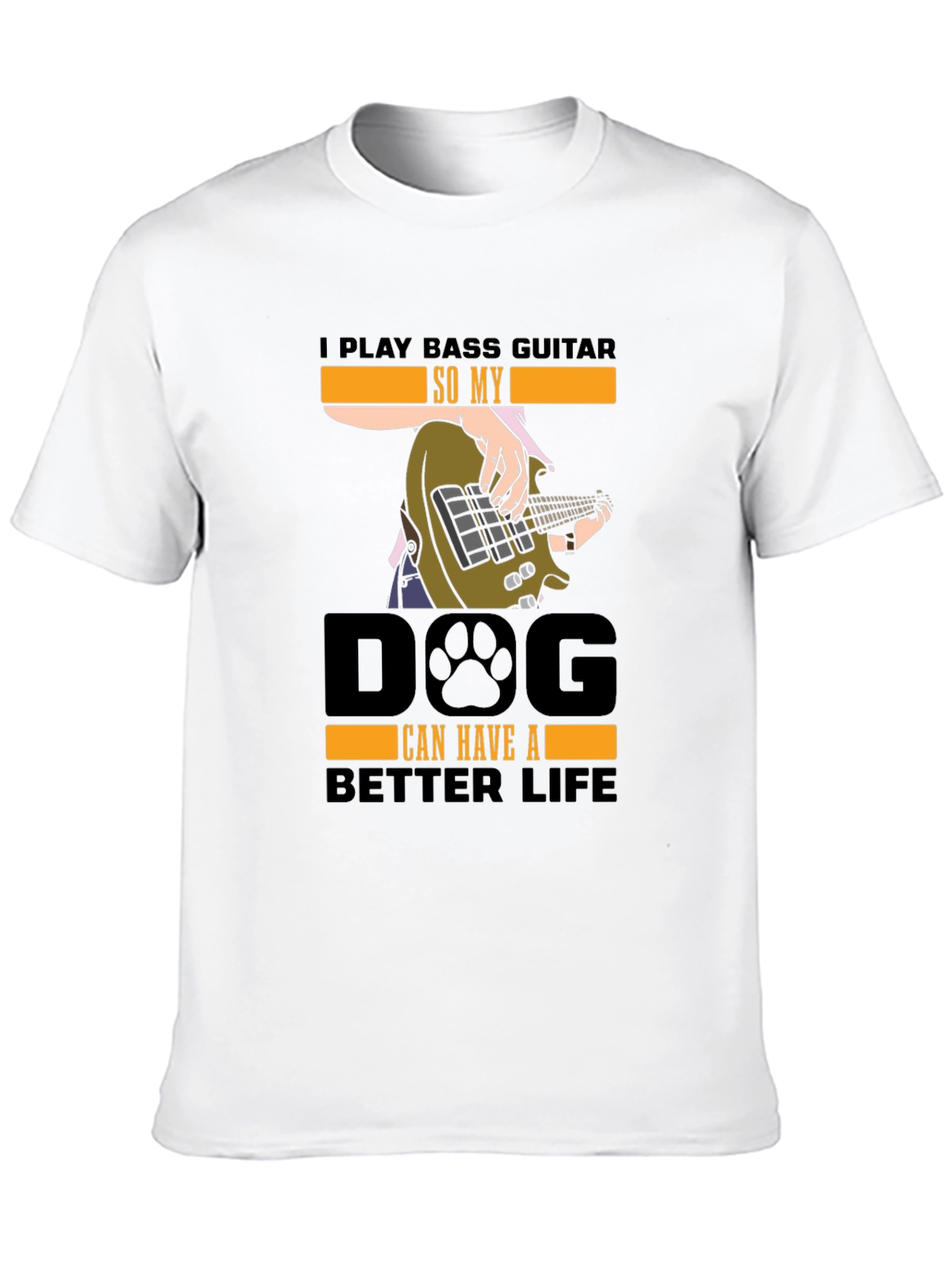 Black Bass Guitar Dog Lover T-Shirt view 10