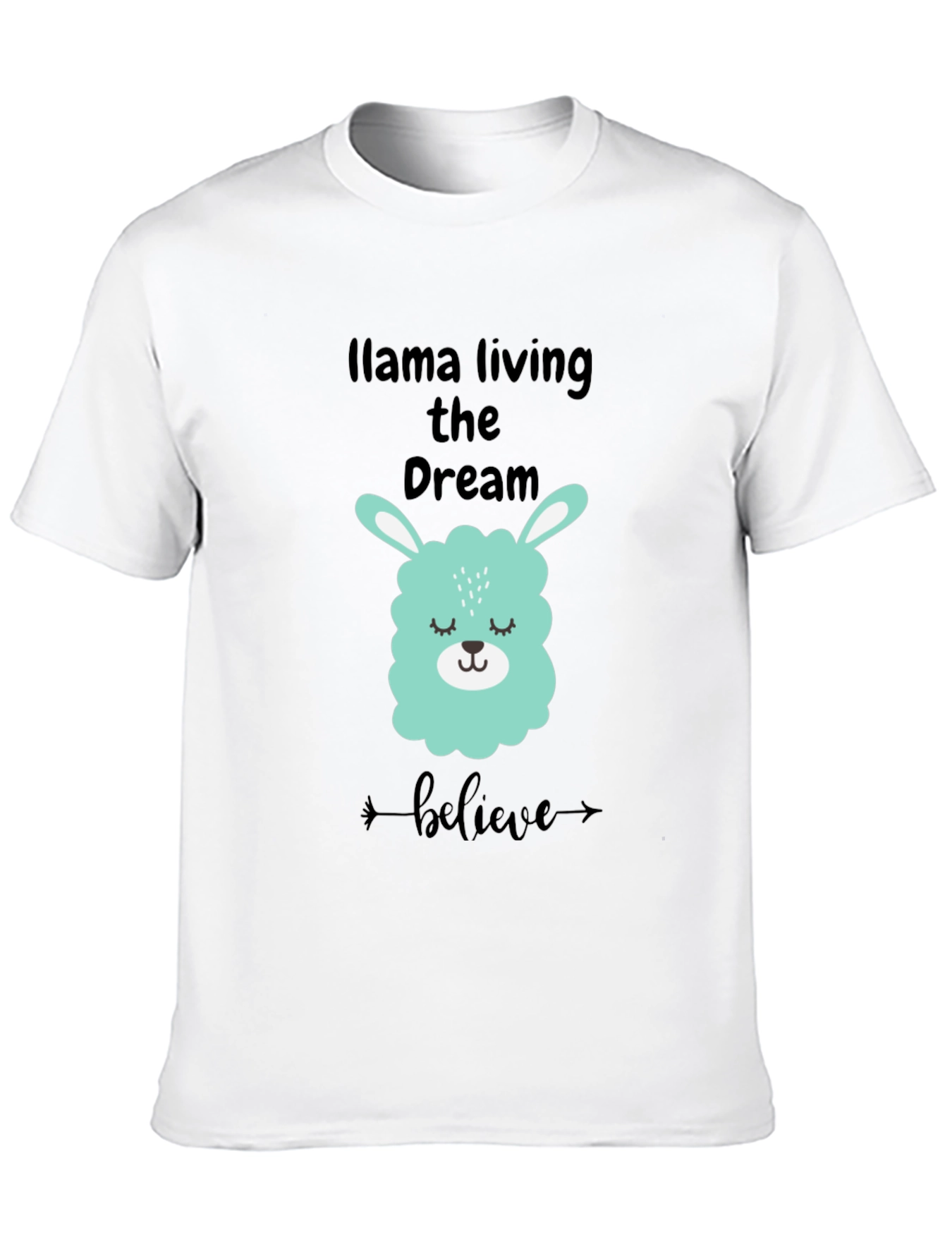 Black Llama Living the Dream Black Graphic Tee view 10