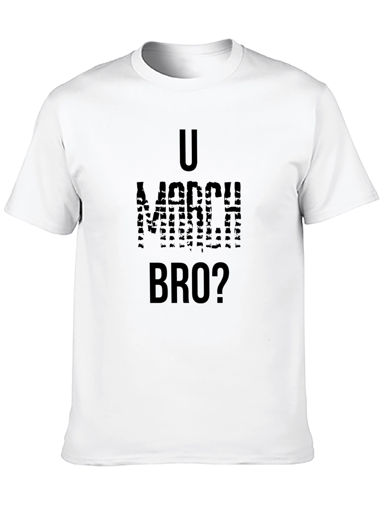 Black U Mad Bro? Graphic Tee - Black Cotton T-Shirt view 10