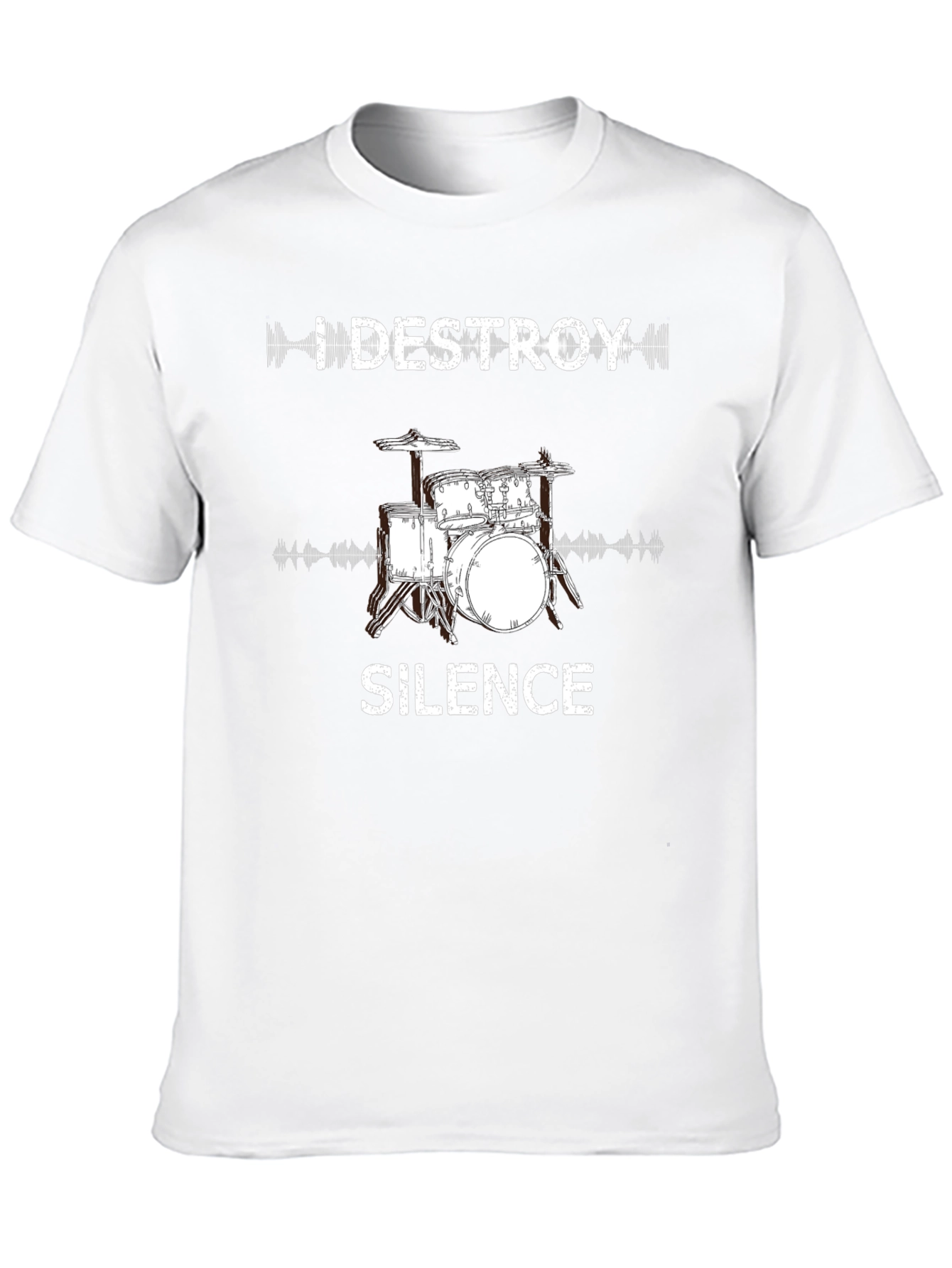Black I DESTROY SILENCE Drummer T-Shirt - Musician Tee view 10