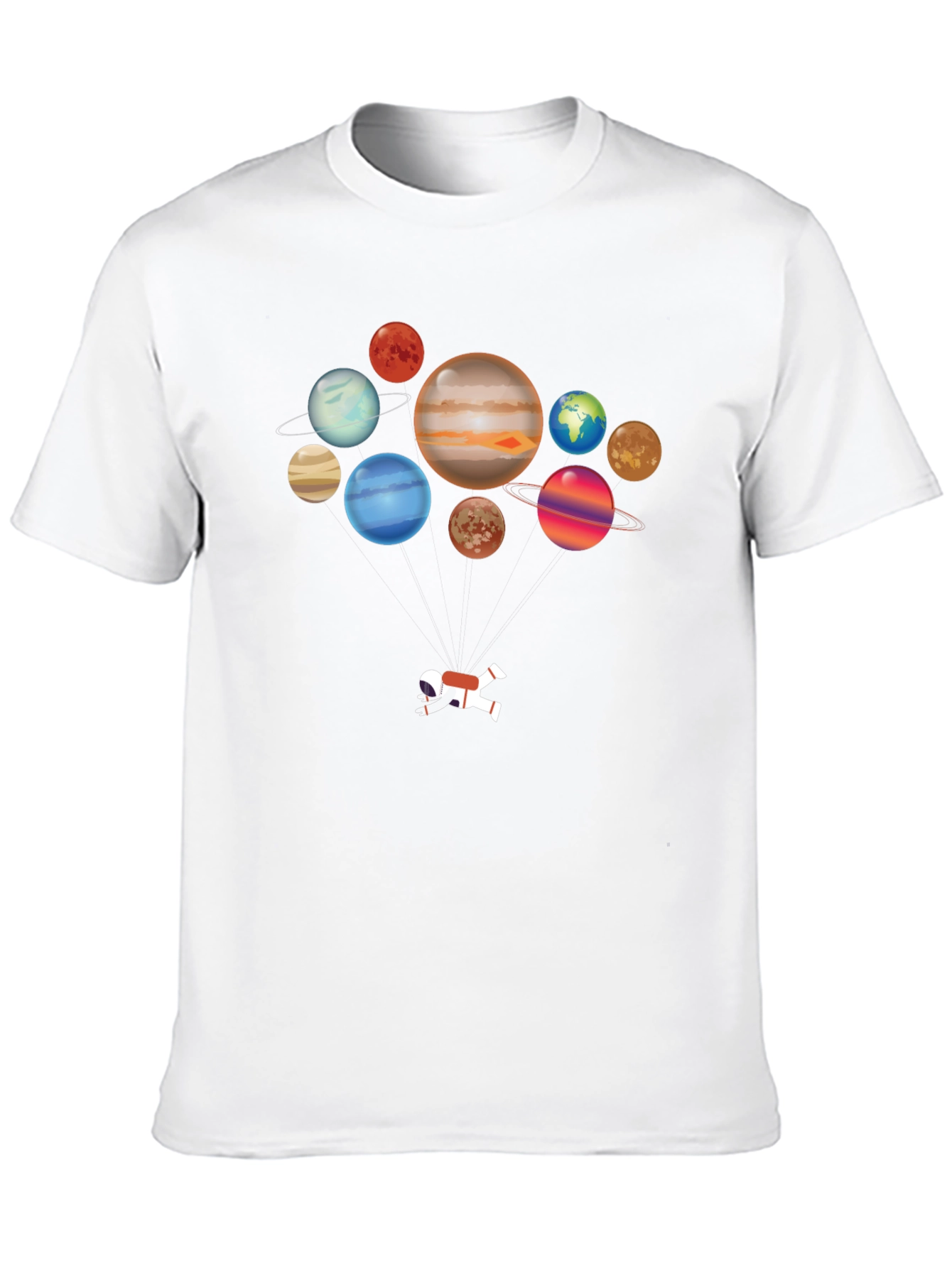 Black Planets Astronaut Graphic T-Shirt view 10