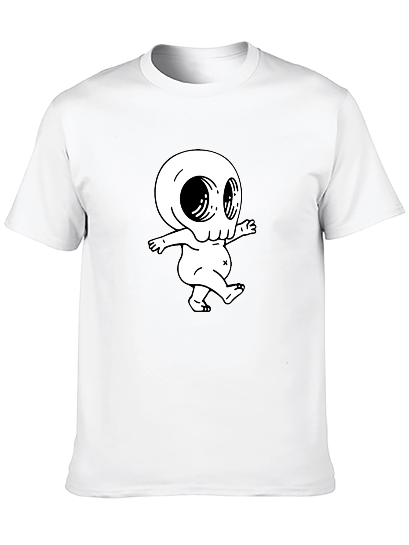 Black Cool Black Tee with Spooky Baby Skull view 10