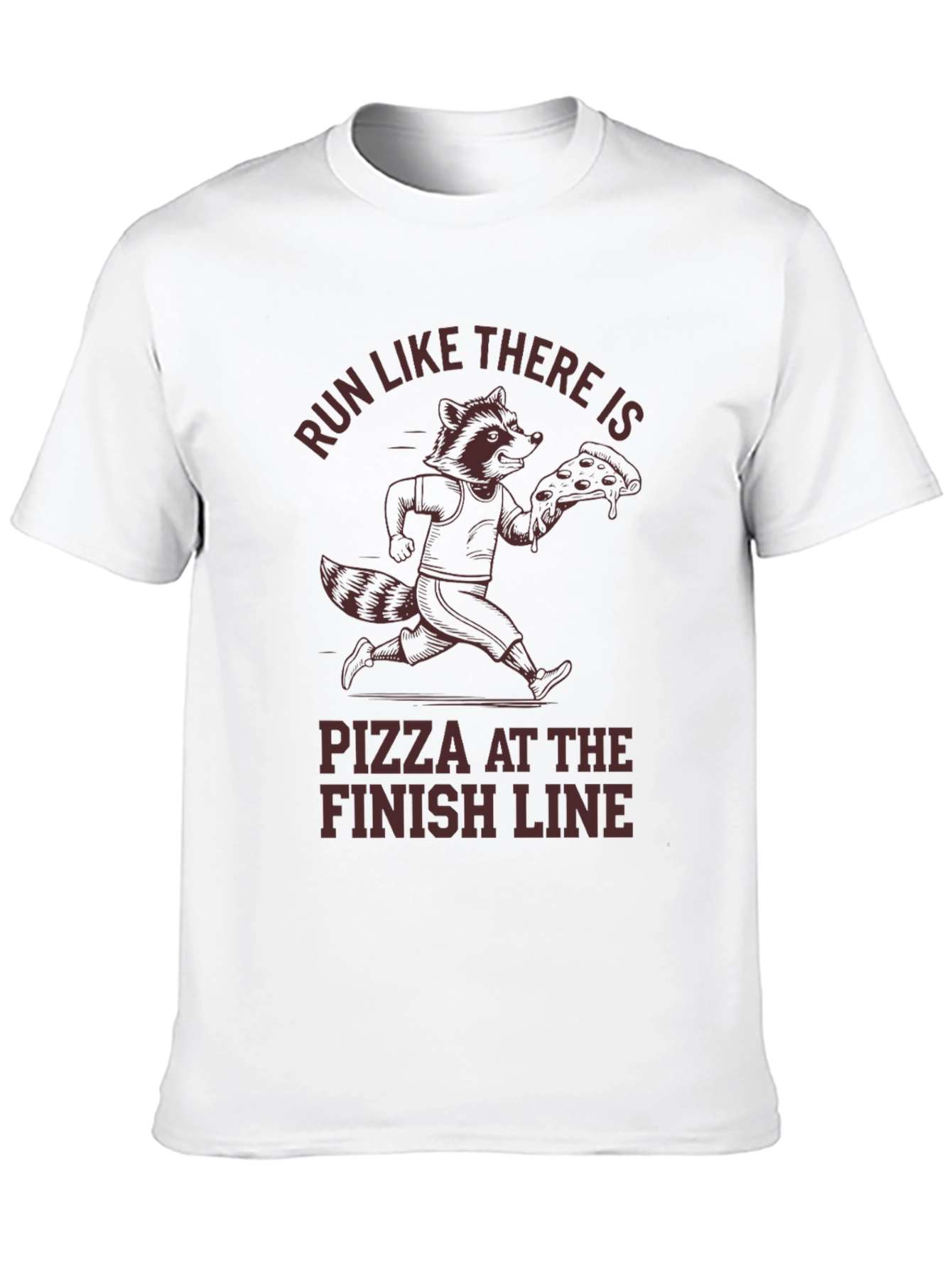 Black Run for Pizza Graphic T-Shirt view 10