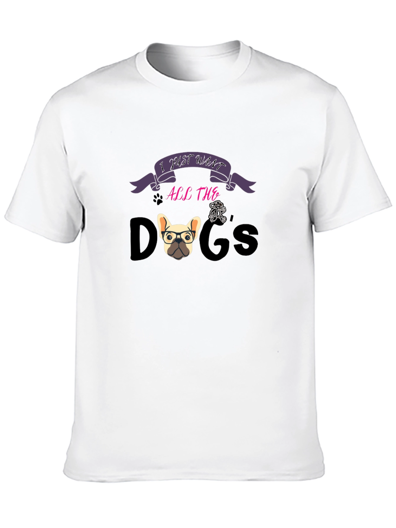 Black I Just Want All The Dogs Graphic T-Shirt view 10