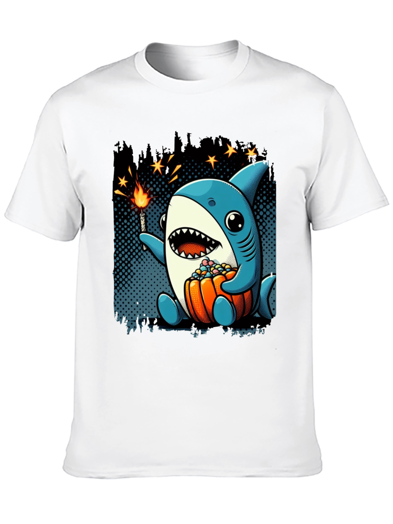 Black Shark Halloween T-Shirt view 10