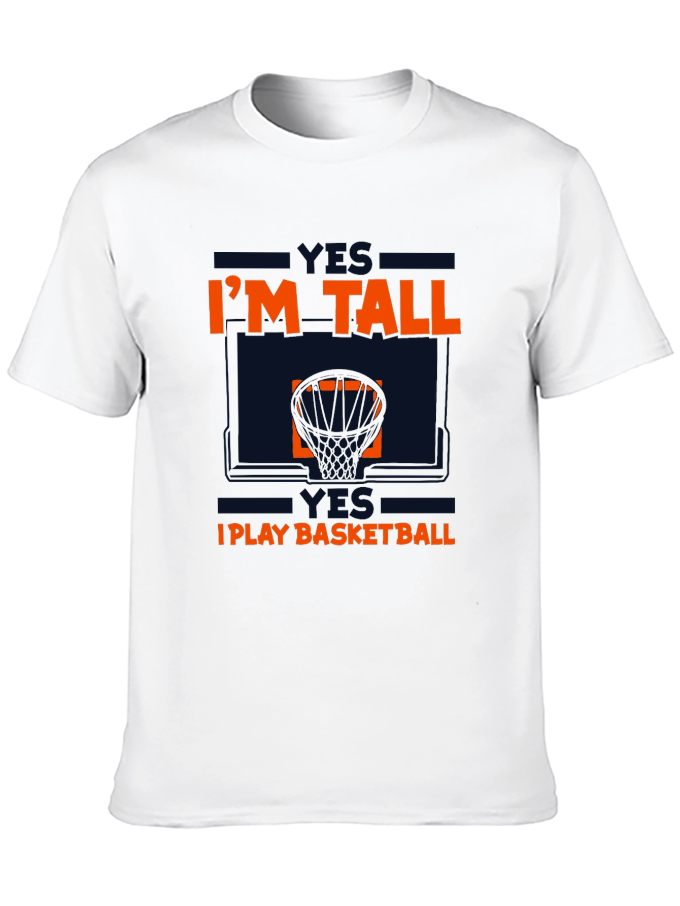 Black I'm Tall, I Play Basketball Graphic Tee view 10