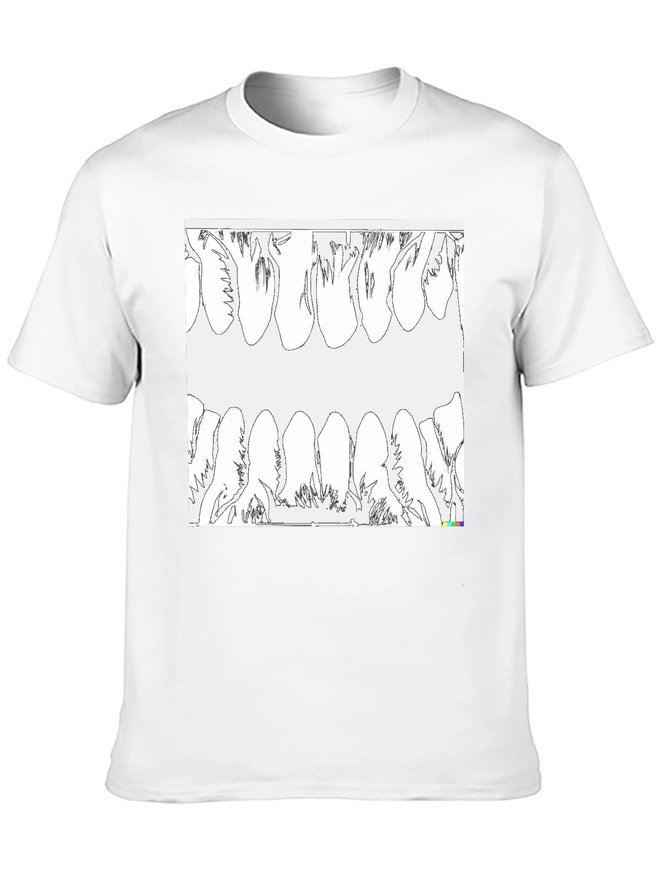 Black Unique Teeth Graphic T-Shirt view 10