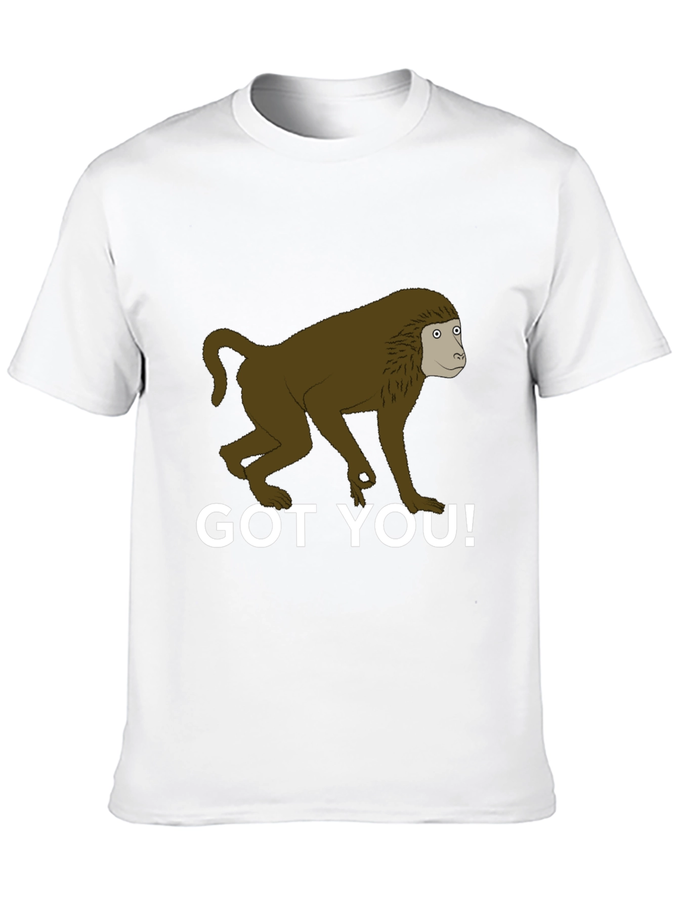 Black Got You! Monkey Graphic Tee - Novelty T-Shirt view 10