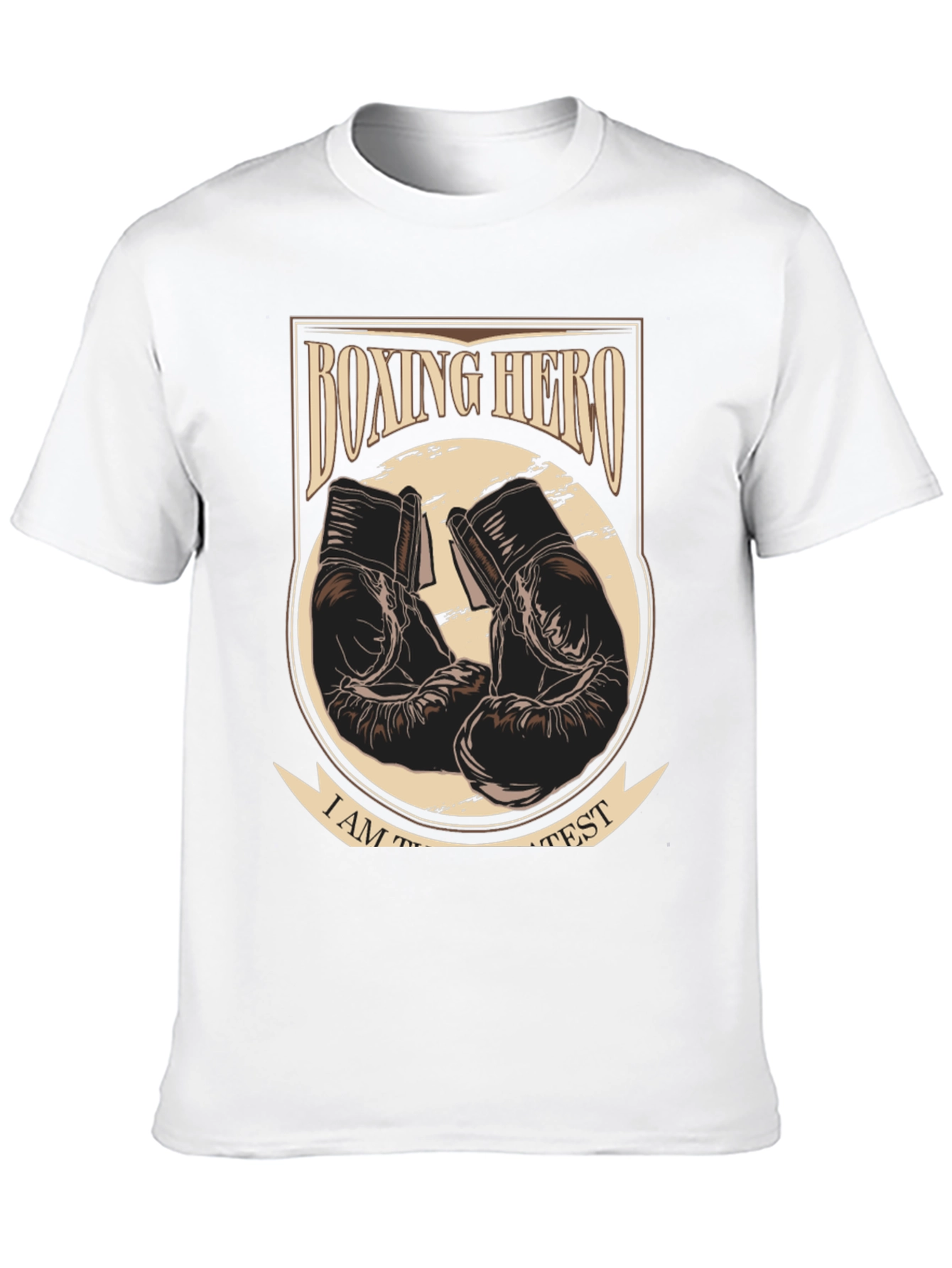 Black Boxing Hero Graphic Tee -  Greatest Boxing Fan T-Shirt view 10