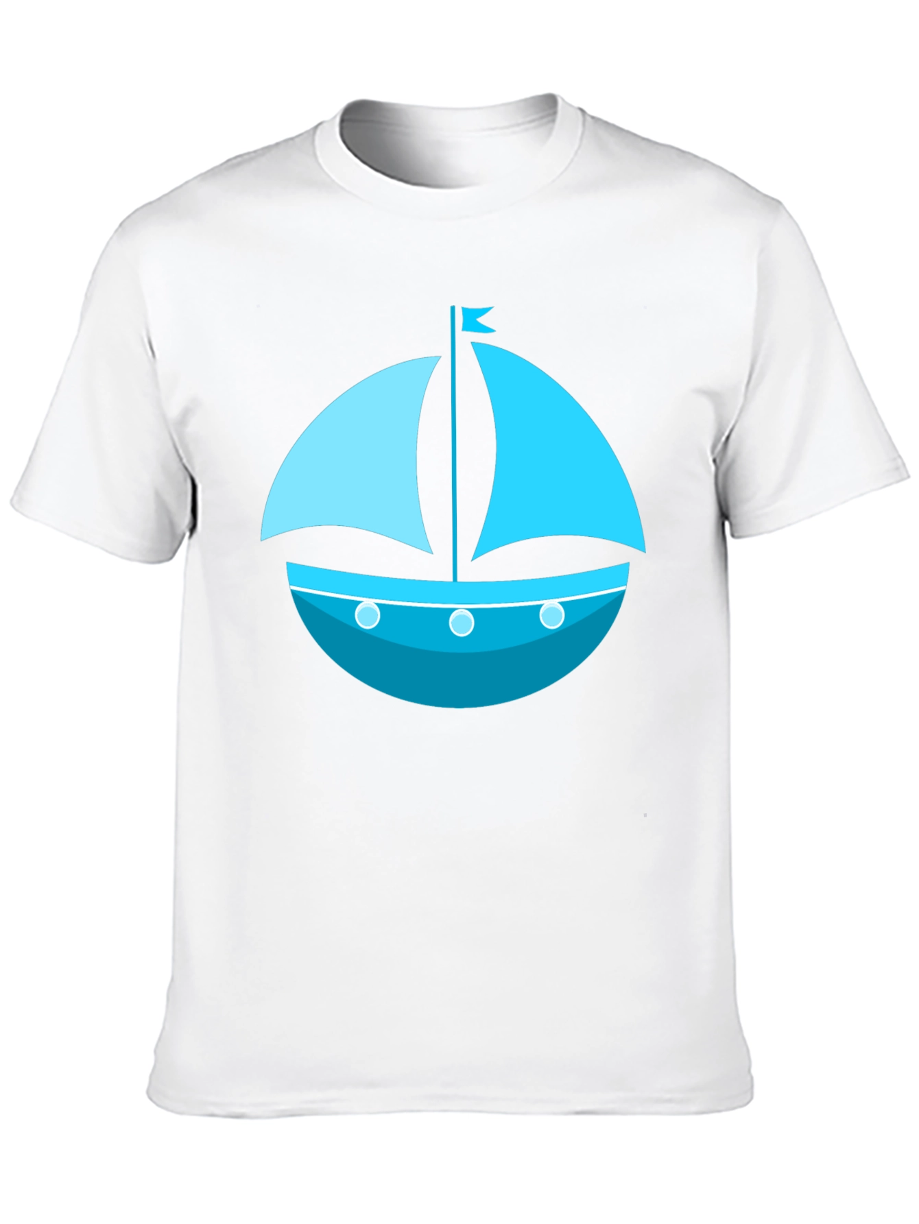 Black Nautical Sailboat Graphic Tee - Black Cotton Shirt view 10