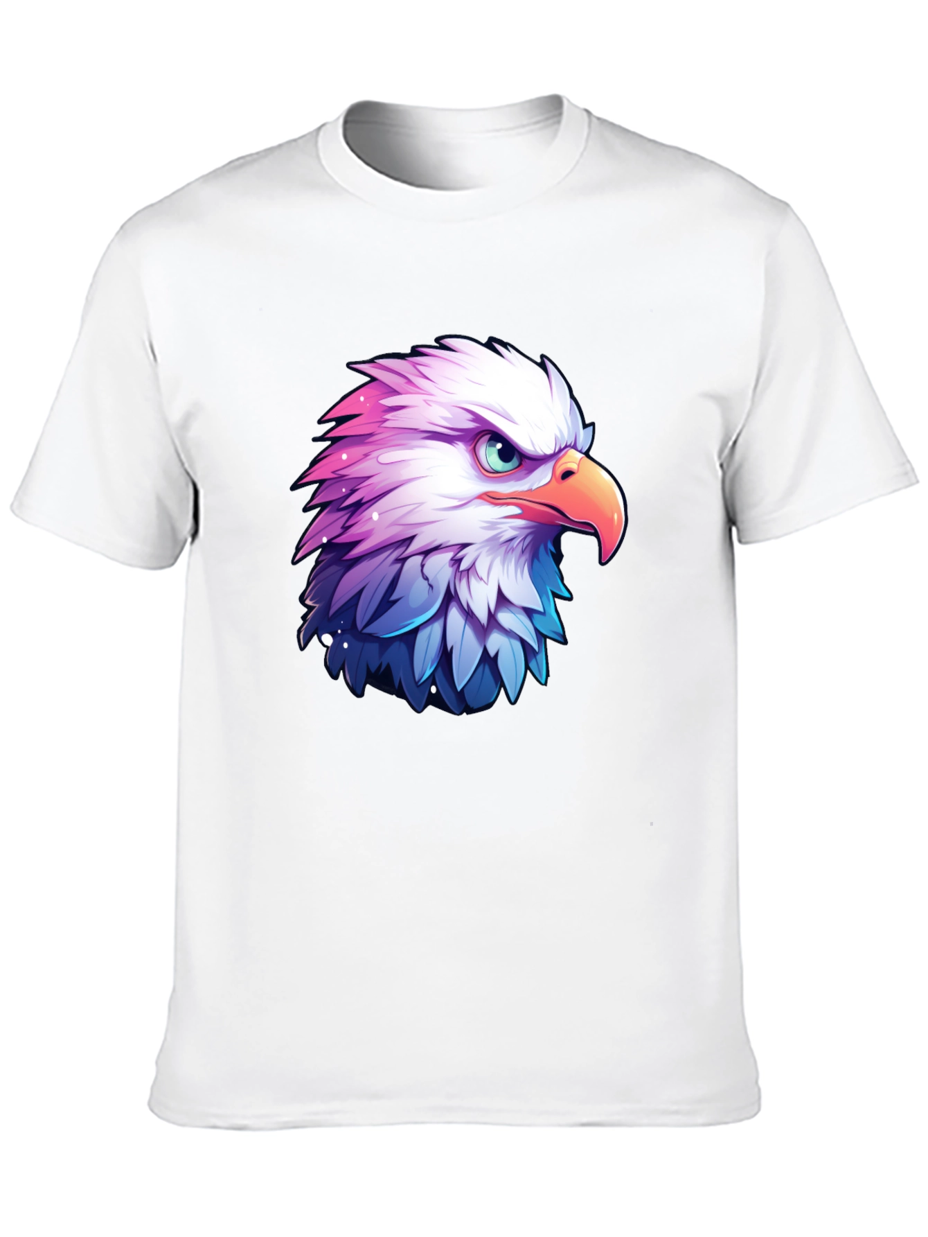 Black Eagle Graphic Black T-Shirt for Men view 10