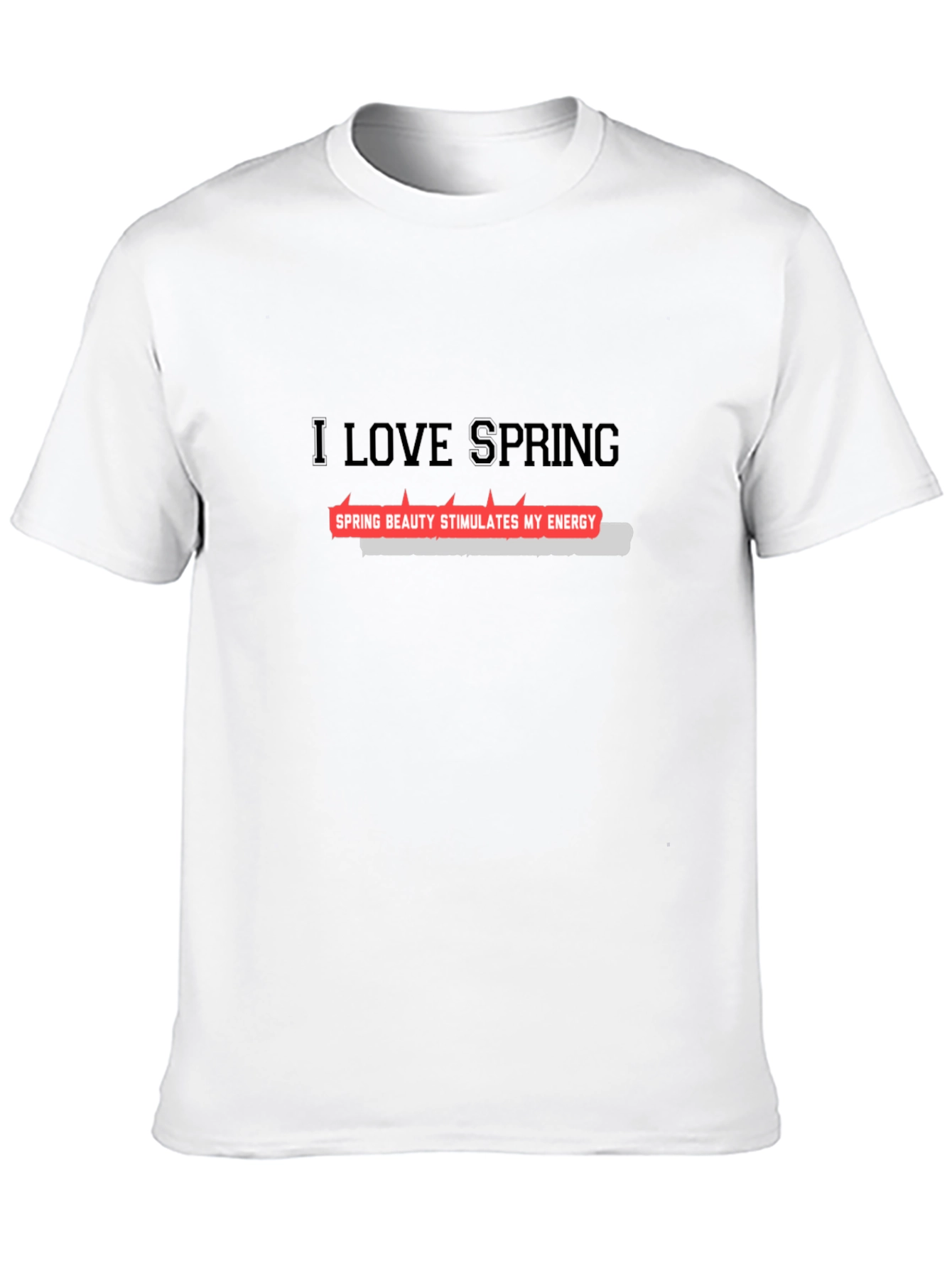 Black I Love Spring Black T-Shirt view 10